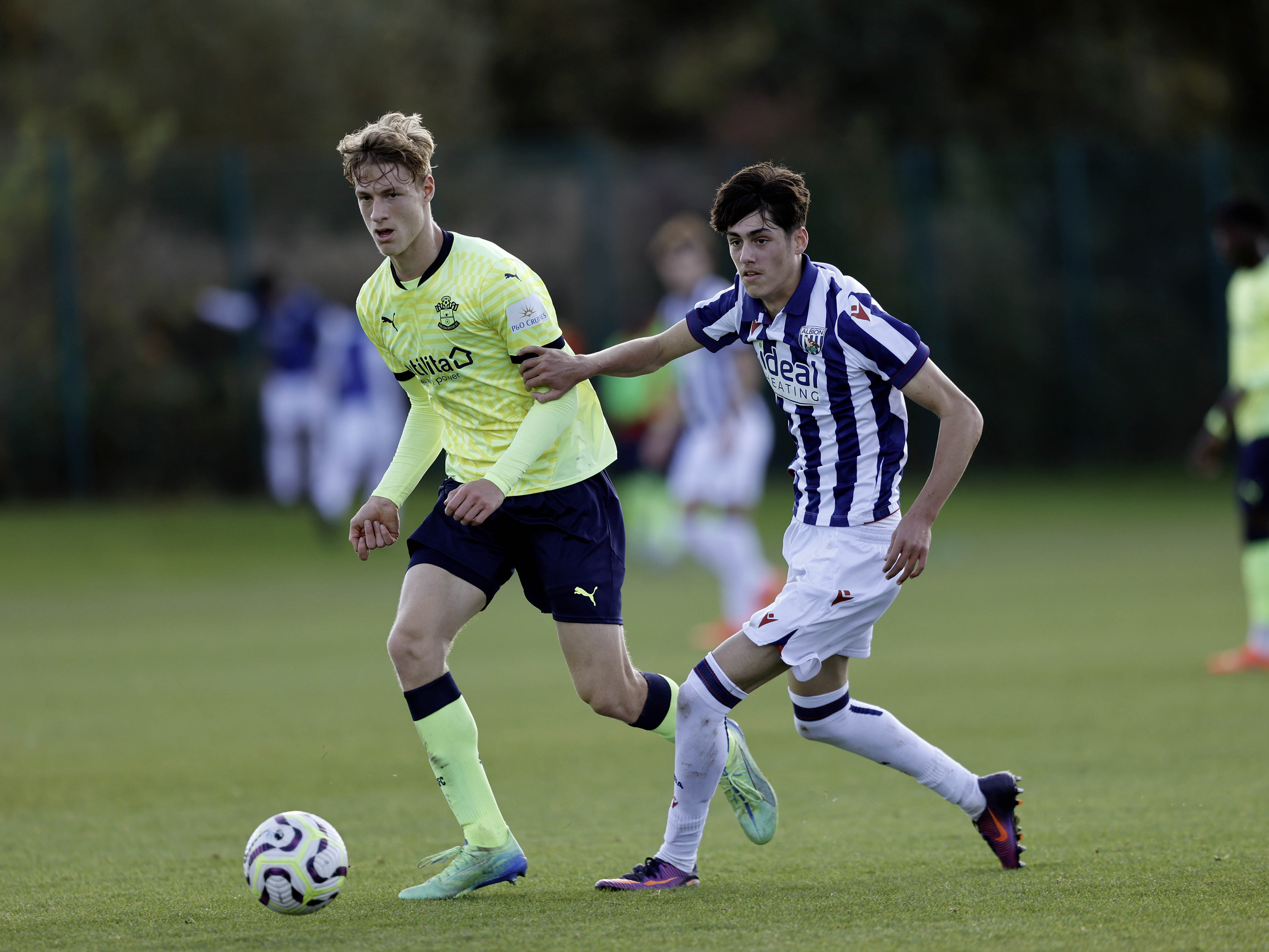 A photo of Albion u18 midfielder Rio Parmar in action v Southampton during the 2024/25 season