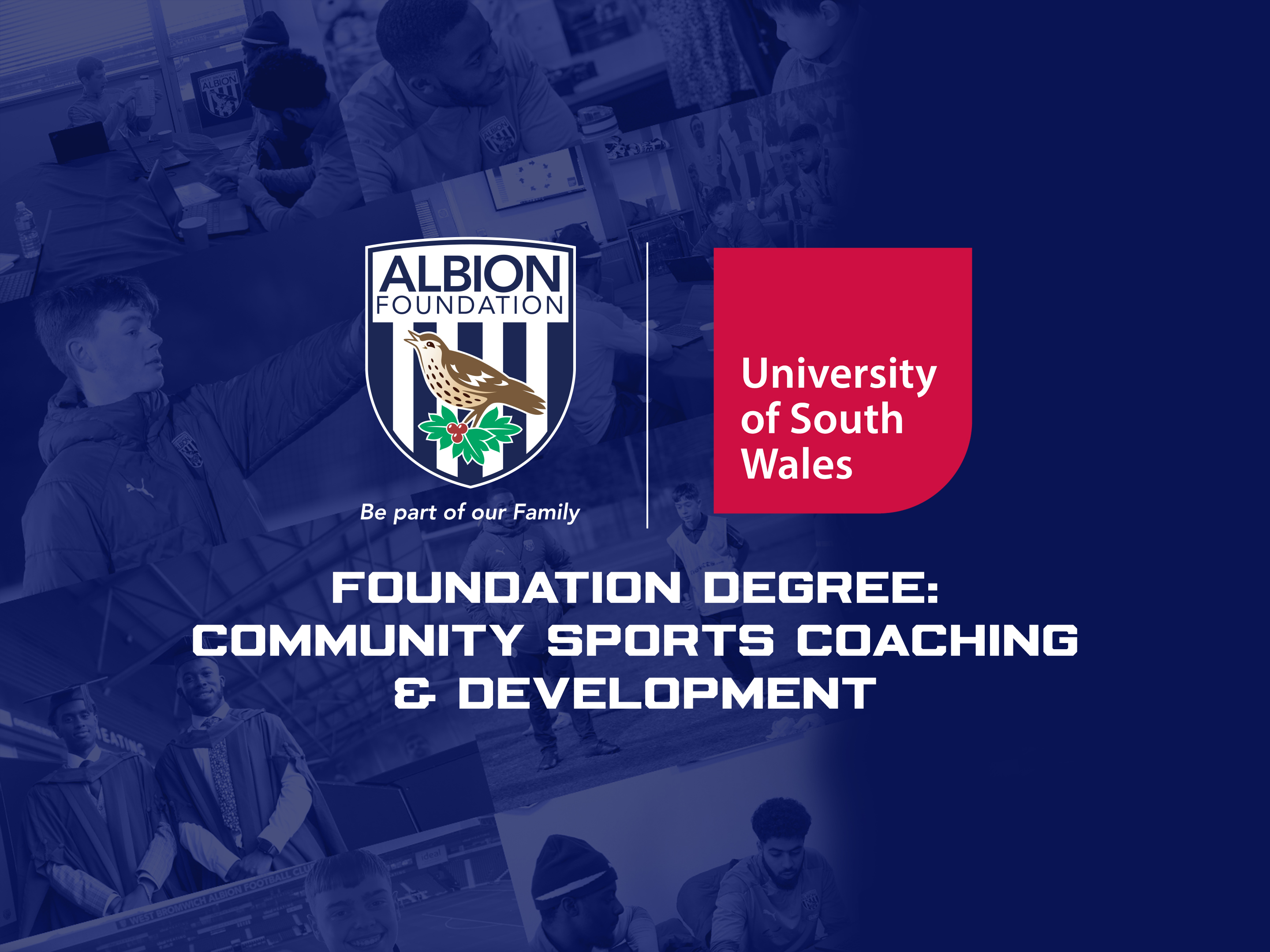 The Albion Foundation & USW logos with title