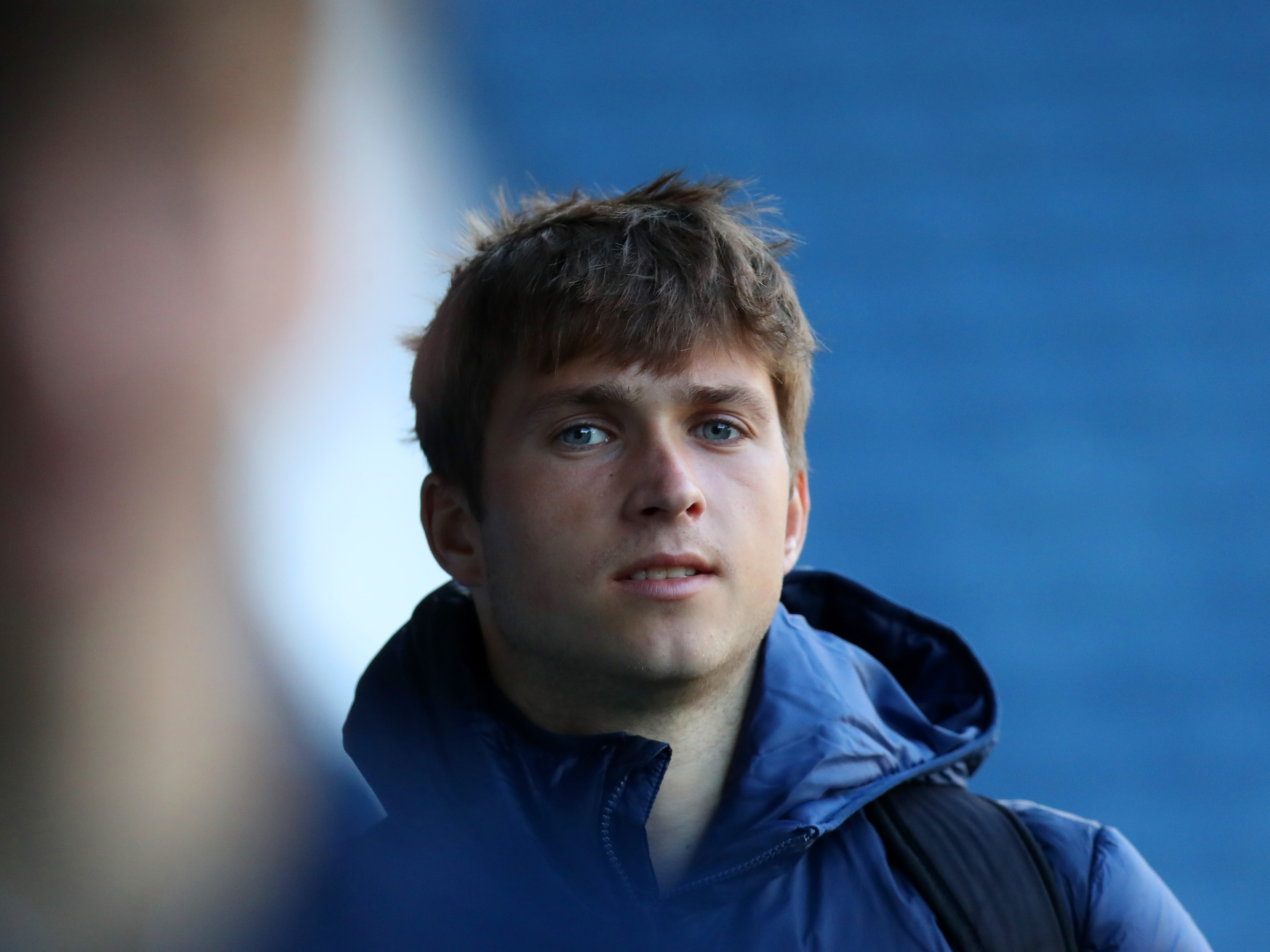 A photo of Albion U21 goalkeeper Joe Wallis arriving at The Hawthorns