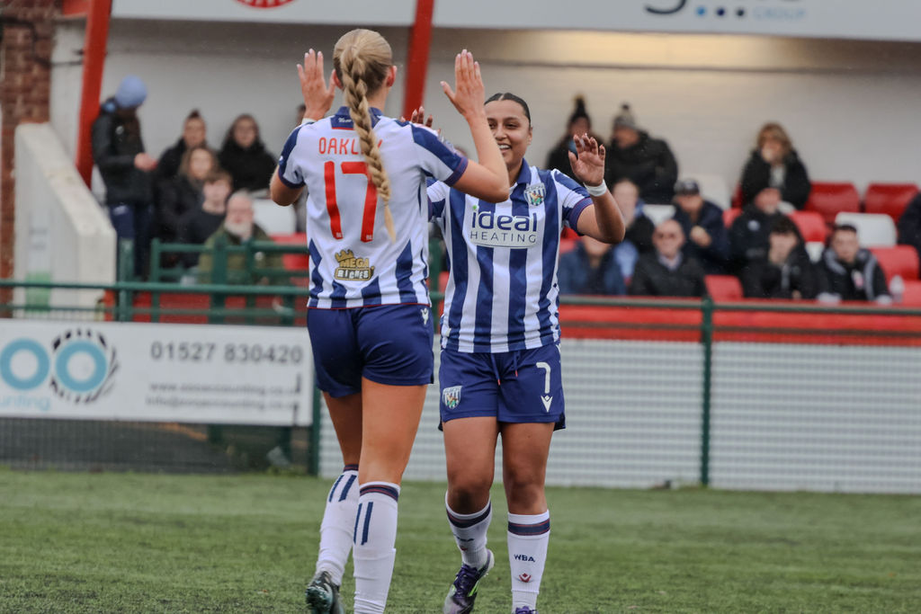 Rhianne Oakley and Simran Jhamat of Albion Women.