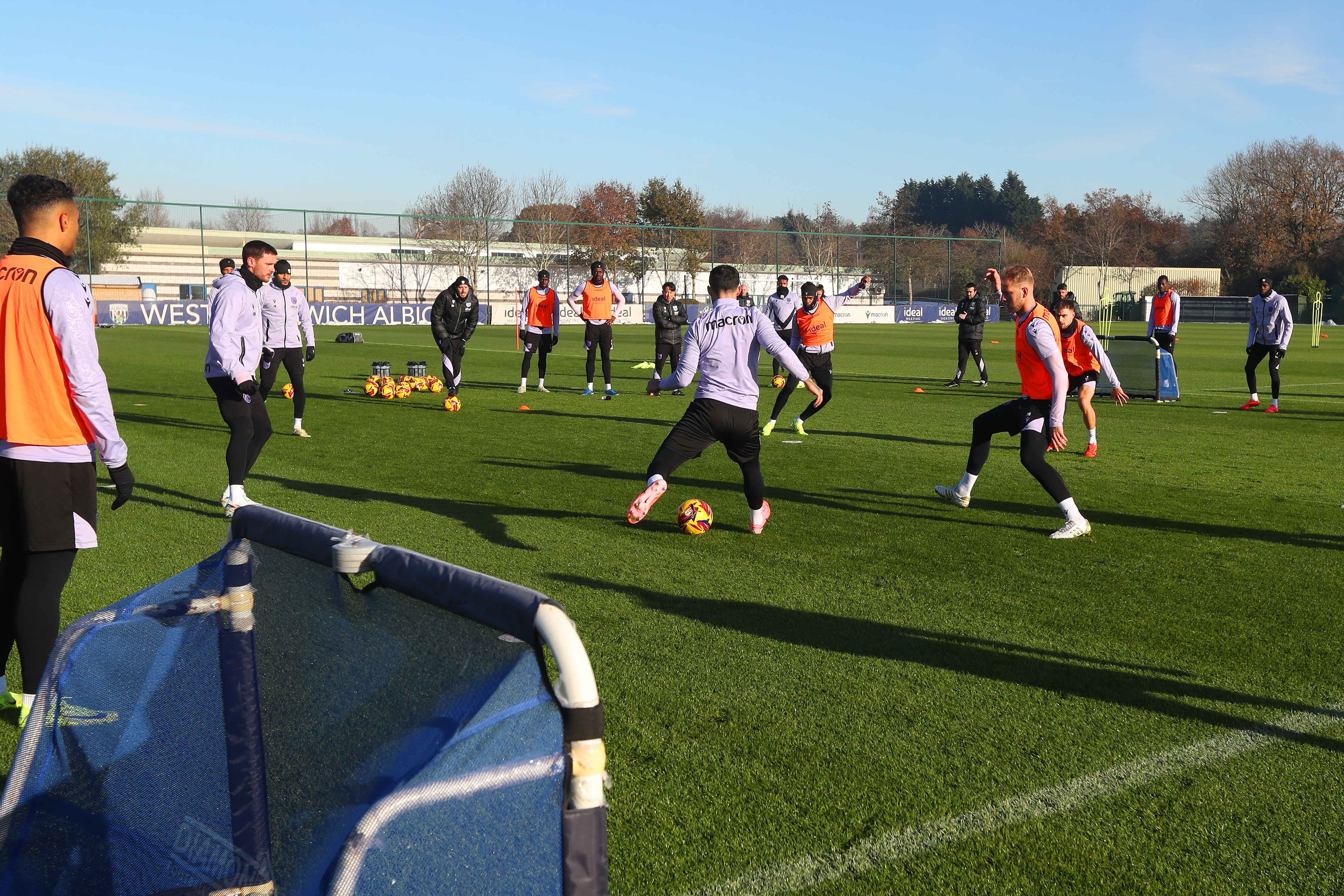 A general view of a small-sided game during training 