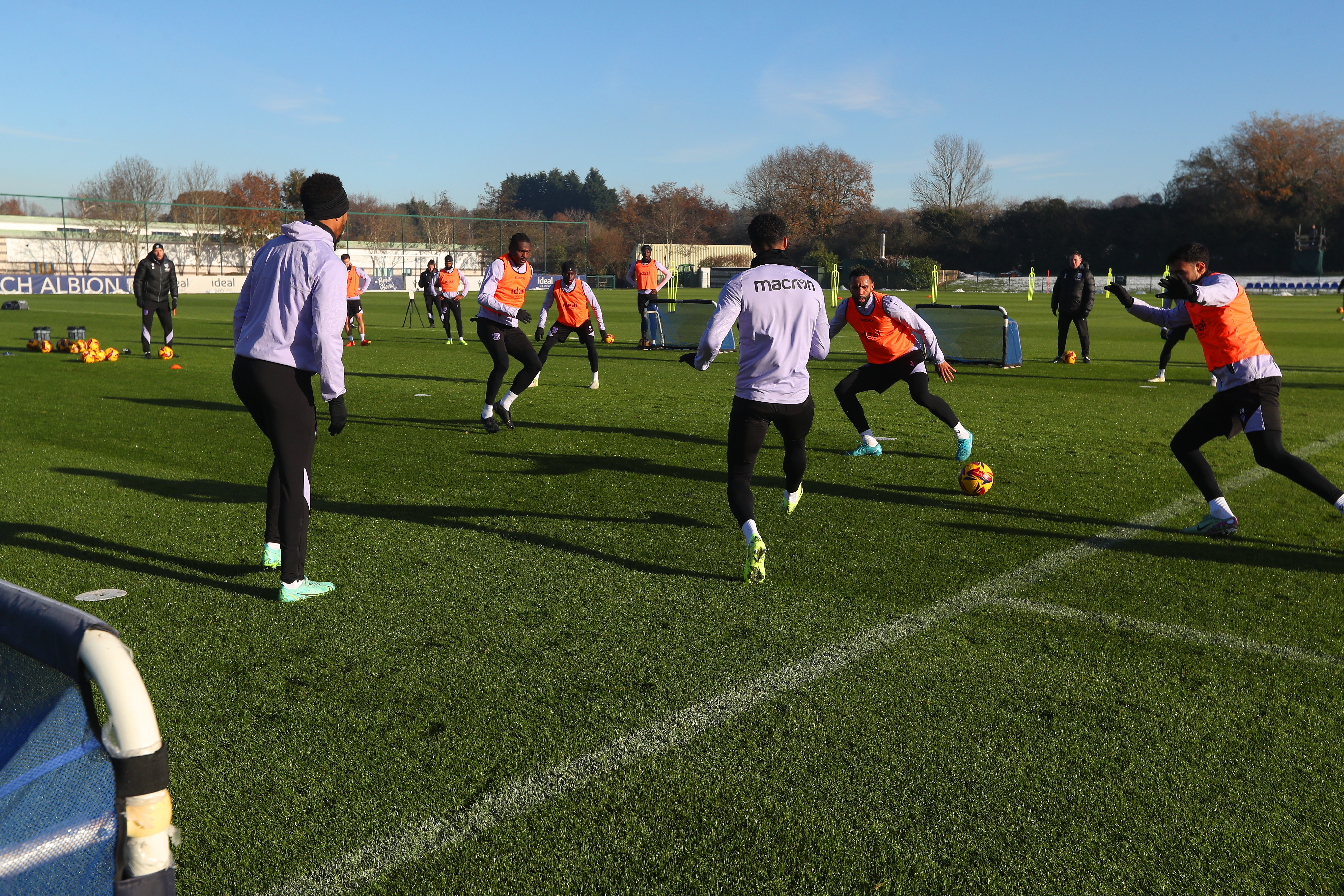 A general view of a small-sided game during training 