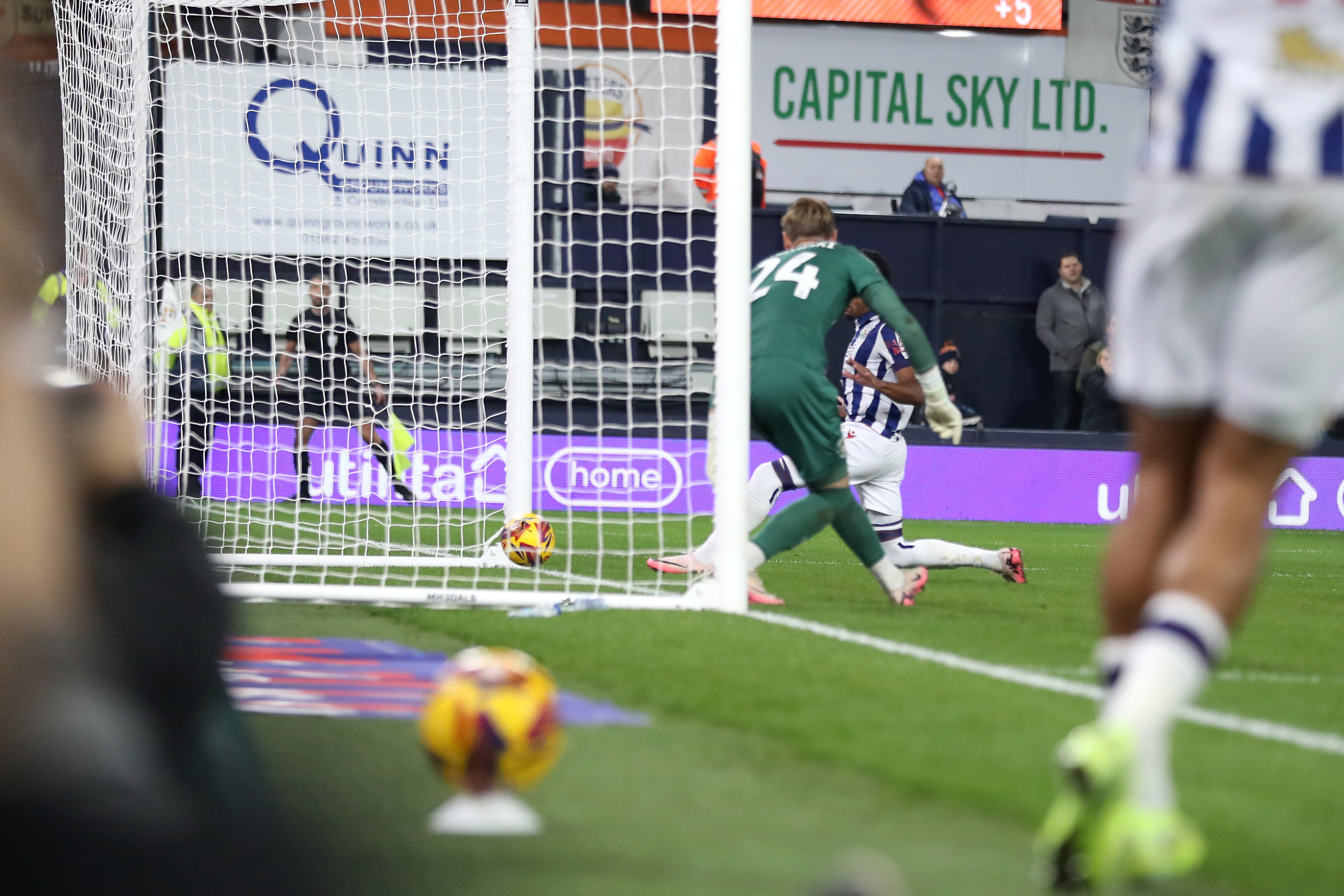 Josh Maja scores against Luton 