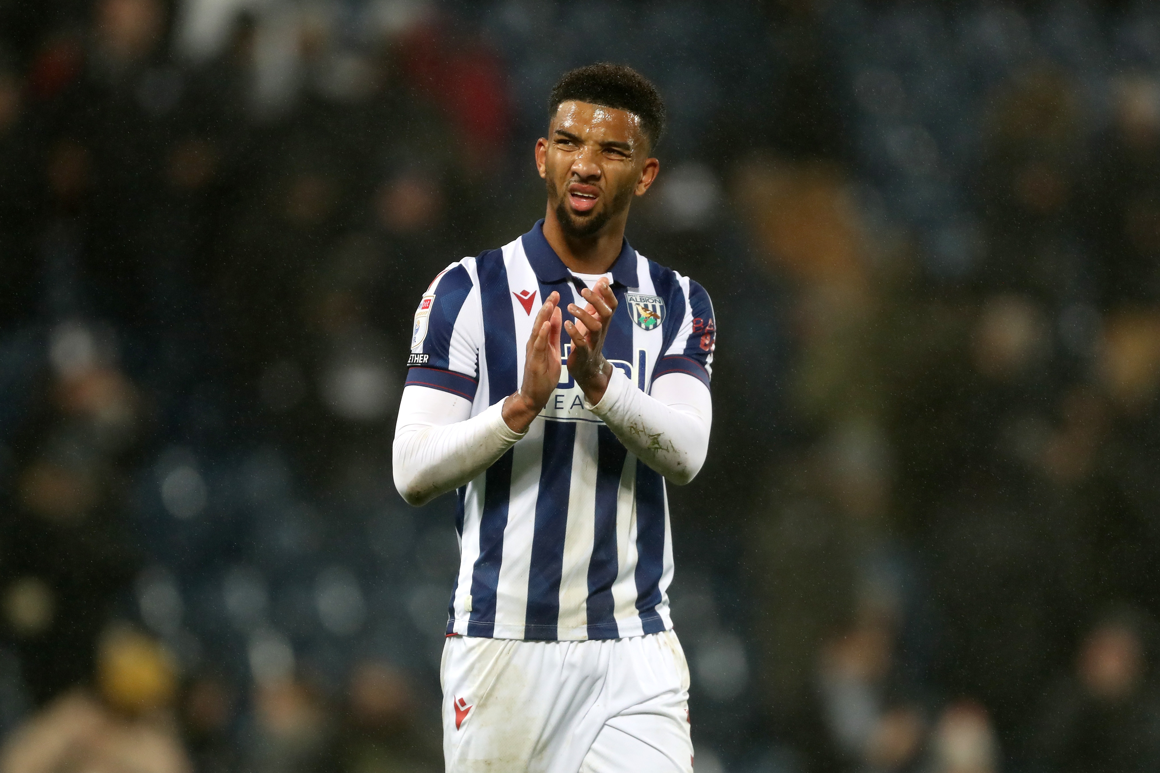 Mason Holgate applauding Albion fans after the Norwich game