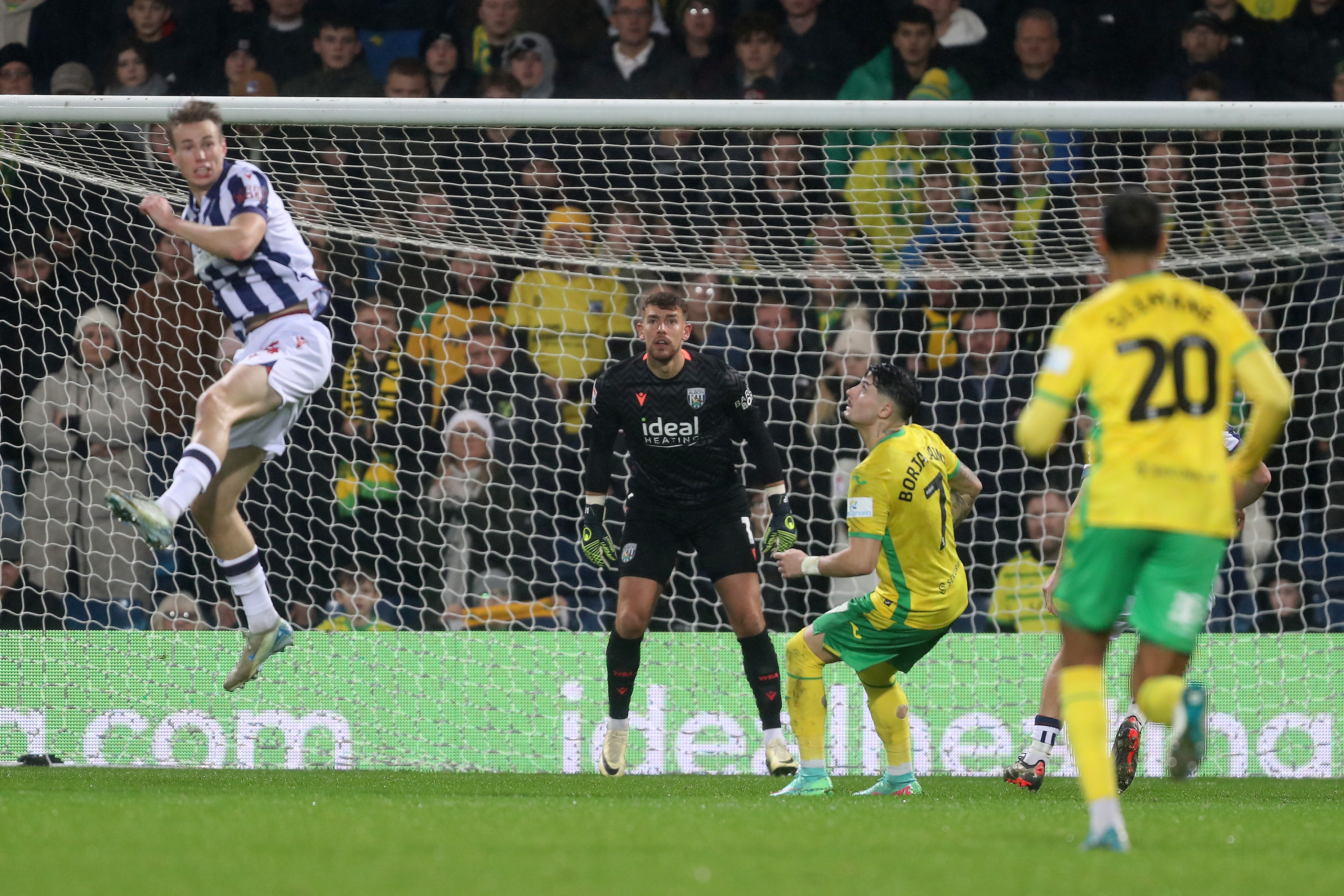 Alex Palmer watching the action against Norwich City 