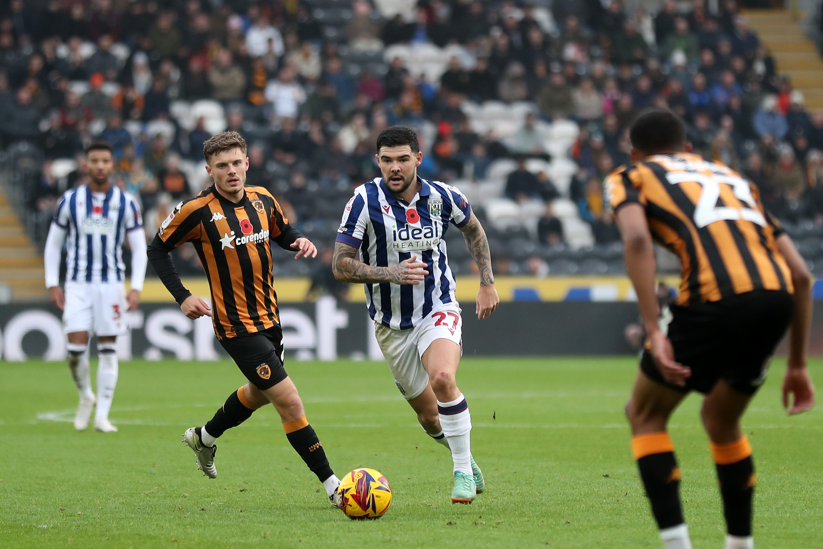 Alex Mowatt on the ball against Hull