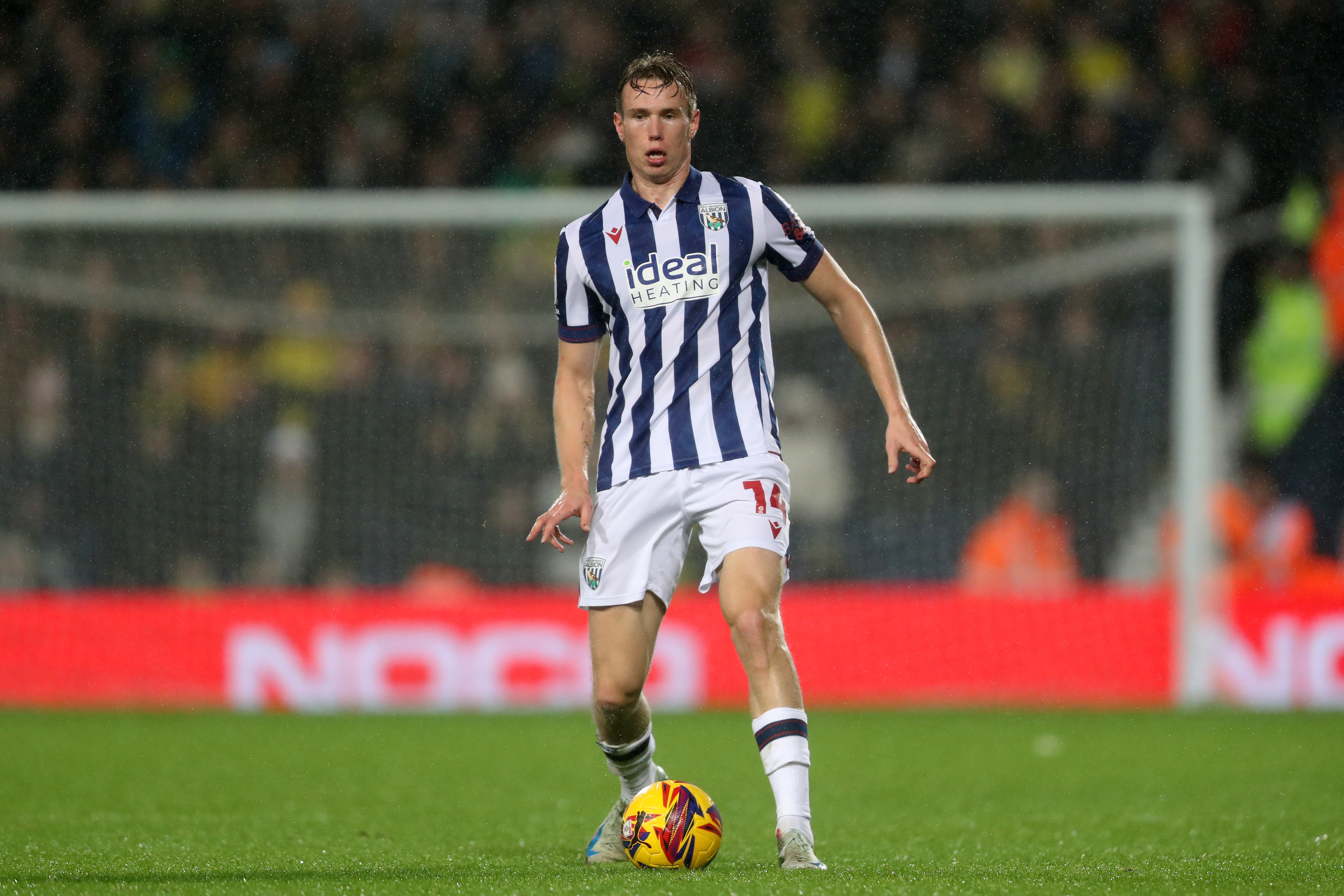 Torbjørn Heggem on the ball against Norwich City 