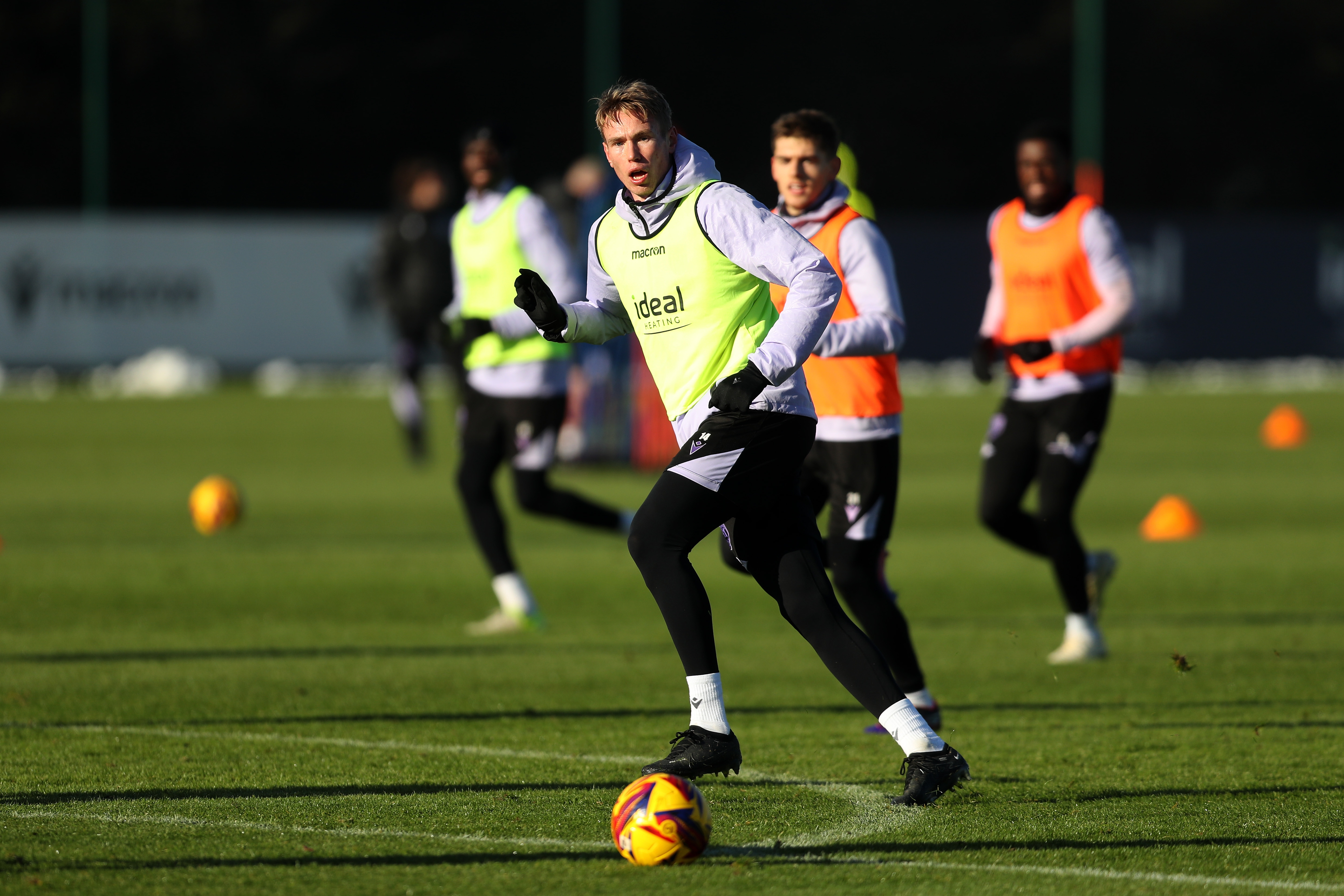 Torbjørn Heggem on the ball during training 