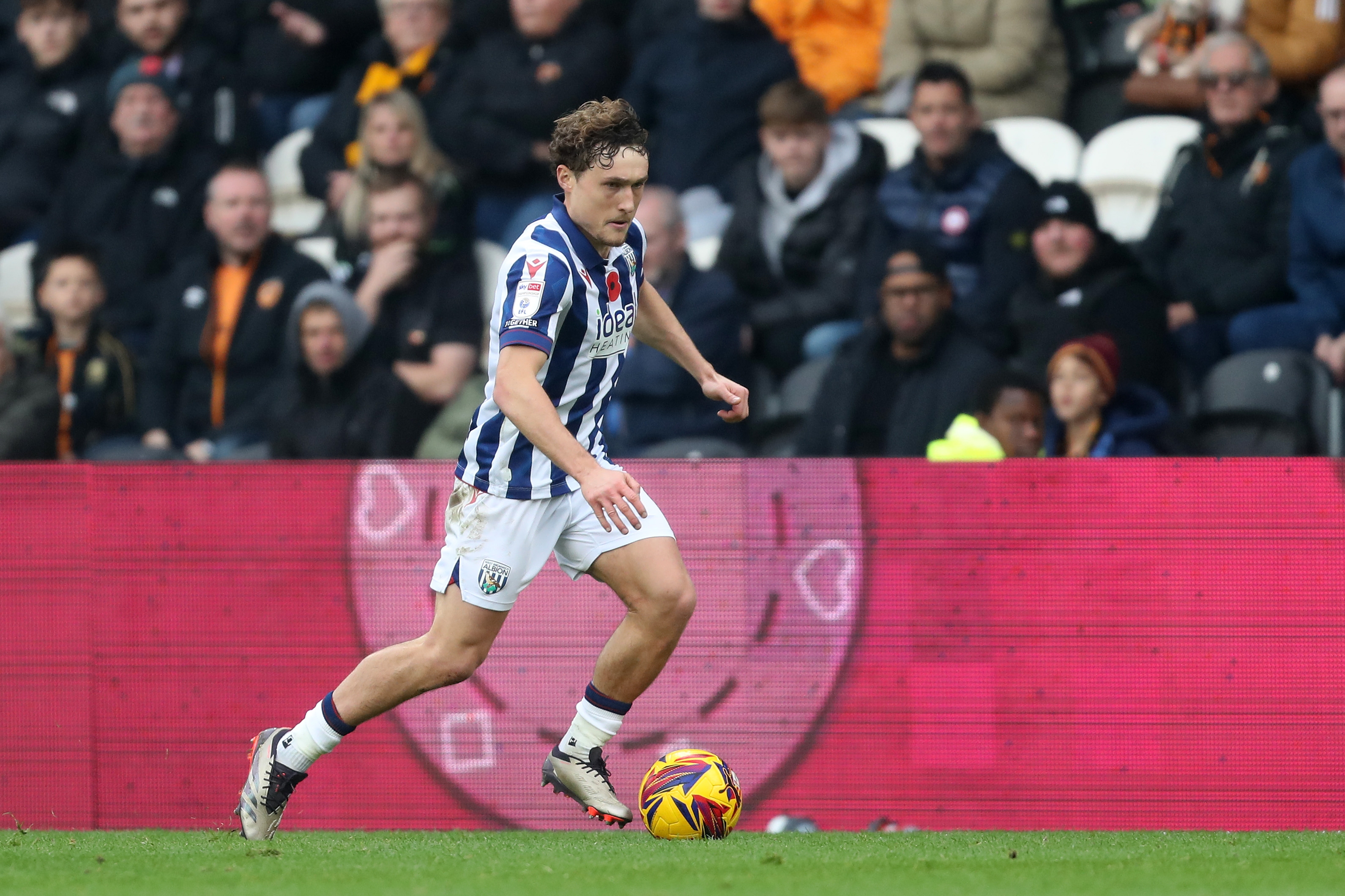 Callum Styles on the ball against Hull