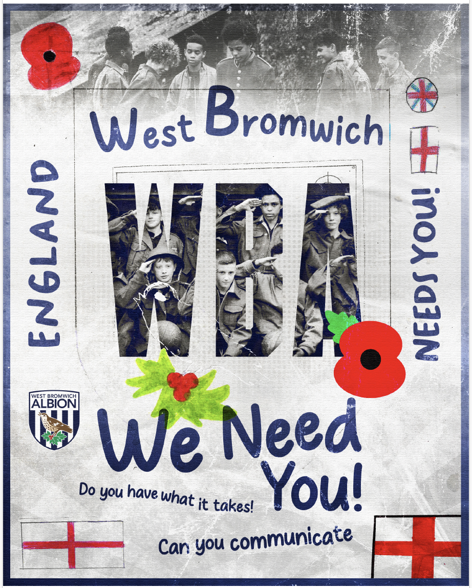 WBA U12s Academy Christmas Truce Recruitment Poster