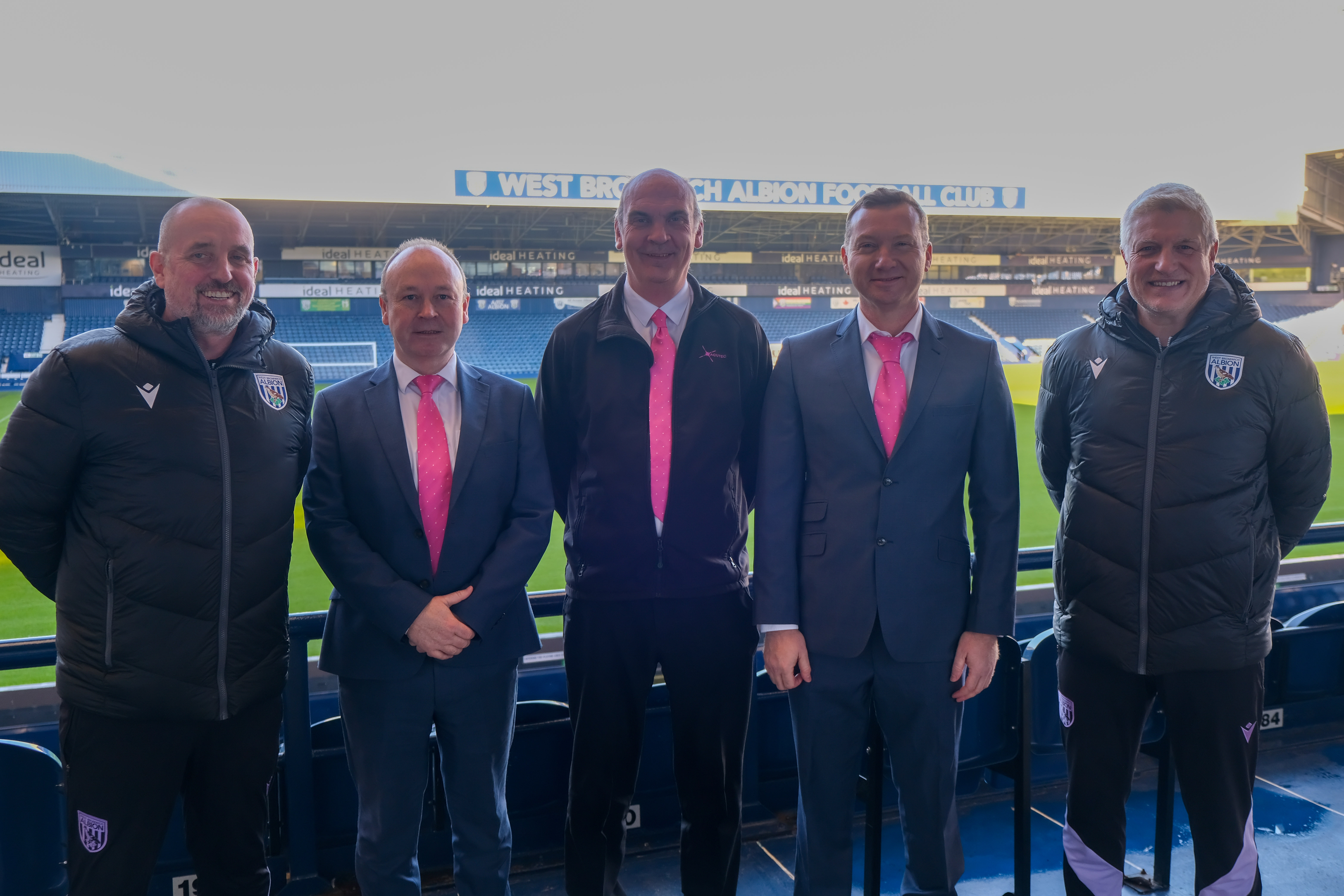 Representatives of Acutec and The Albion Foundation at The Hawthorns.