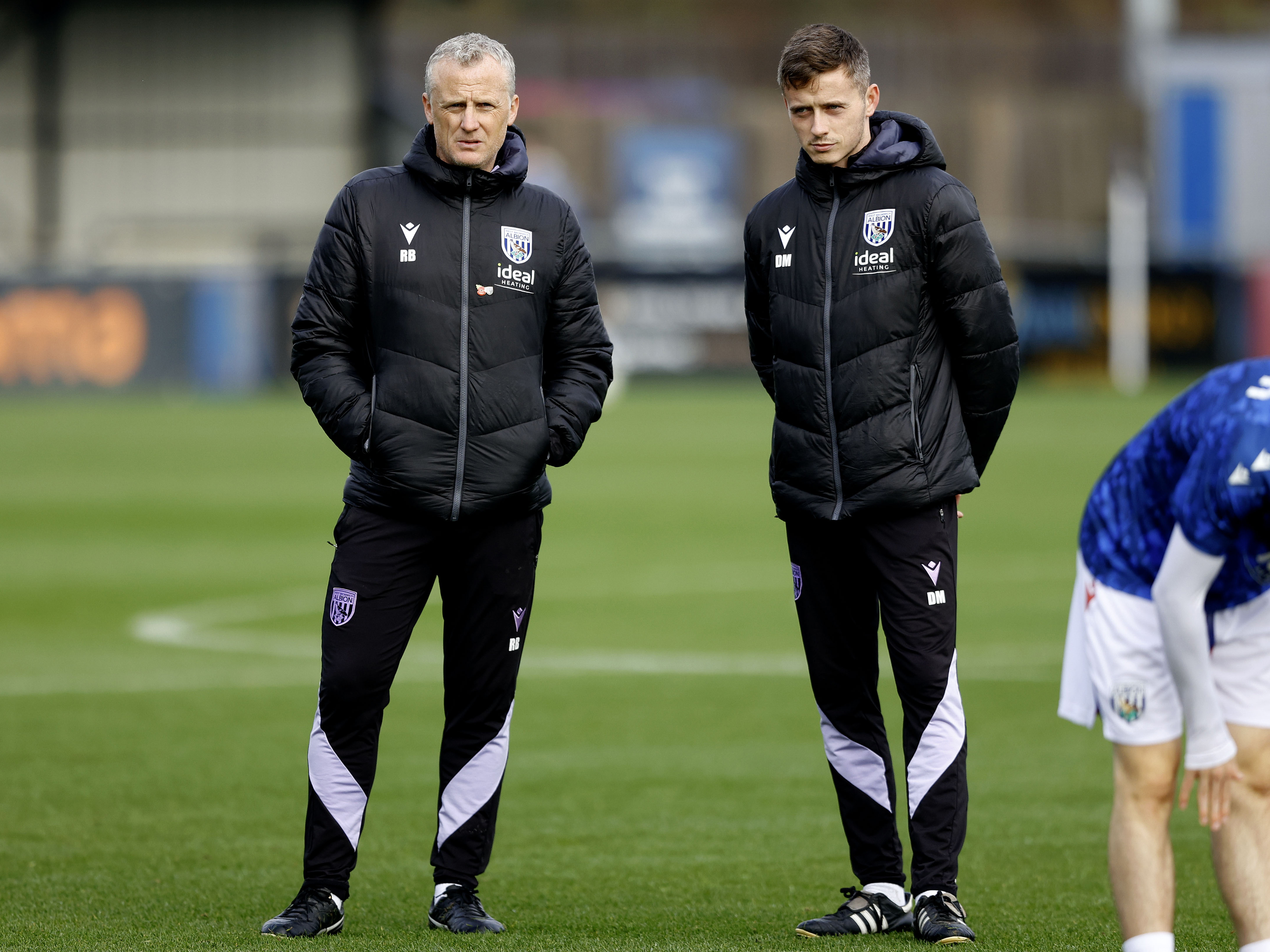 U21s boss Richard Beale in a black Baggies training coat