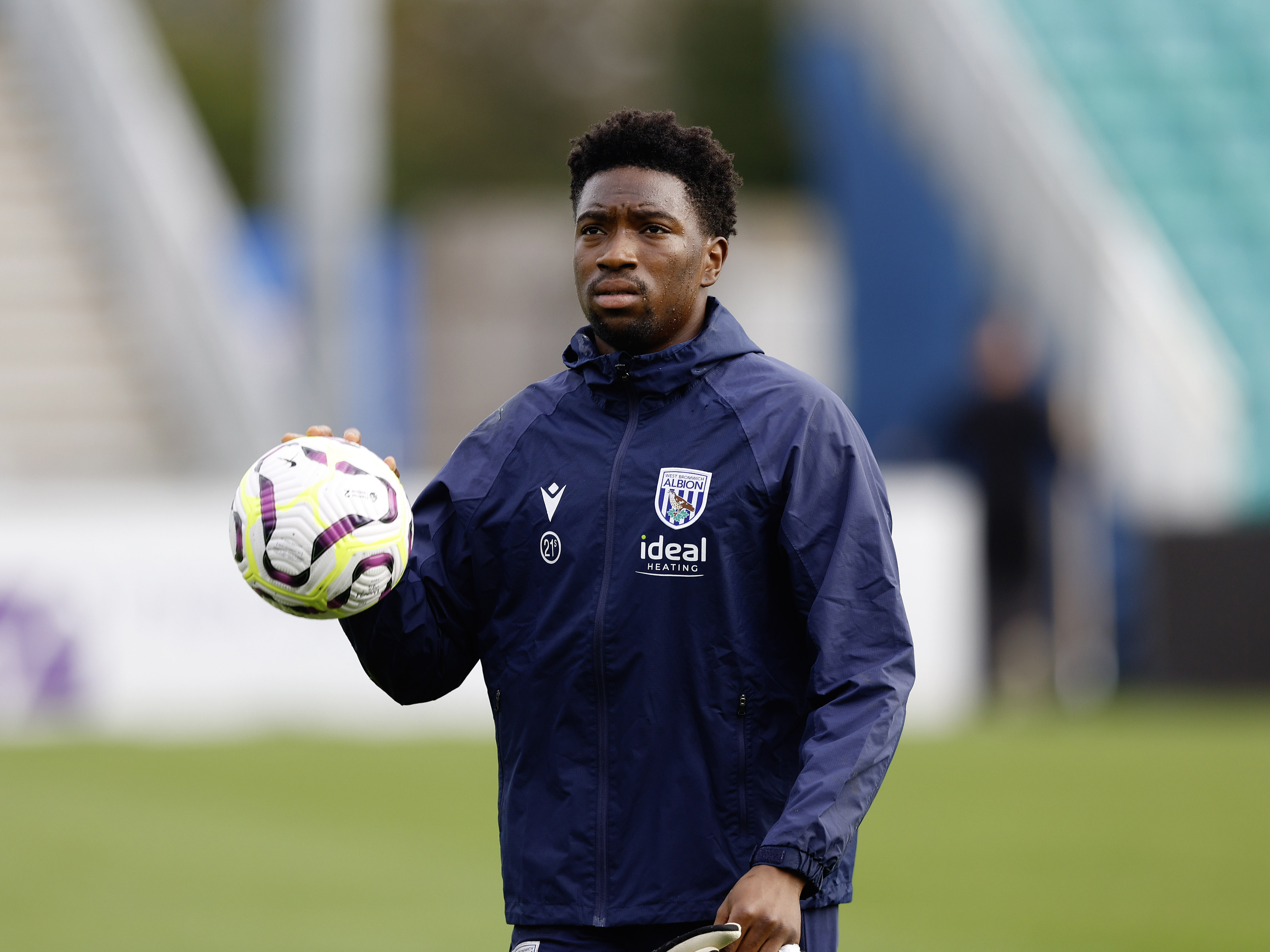 A photo of Albion u21 keeper Ben Cisse in a training coat