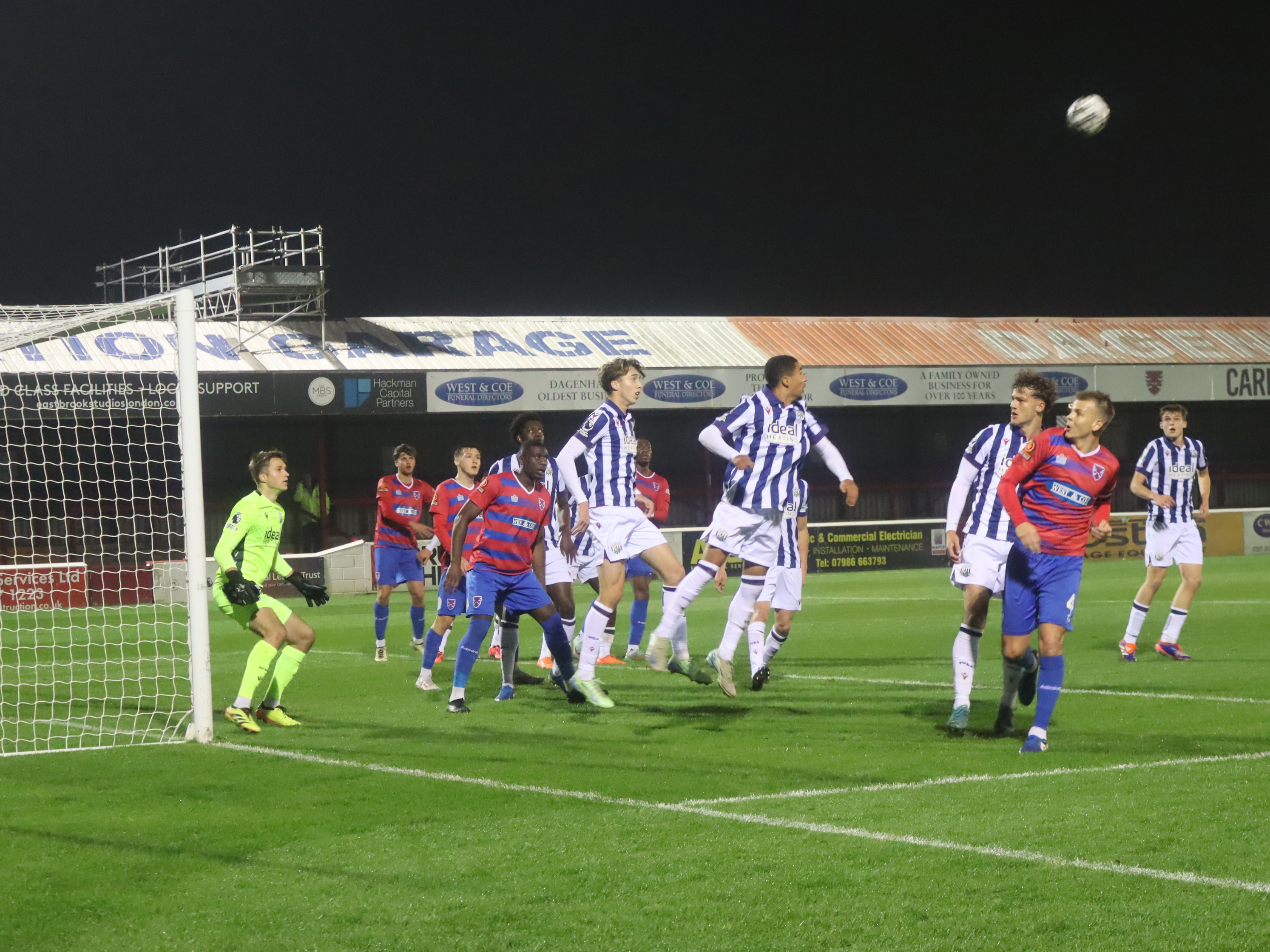 A photo of Albion U21s players v Dagenham & Redbridge in the National League Cup