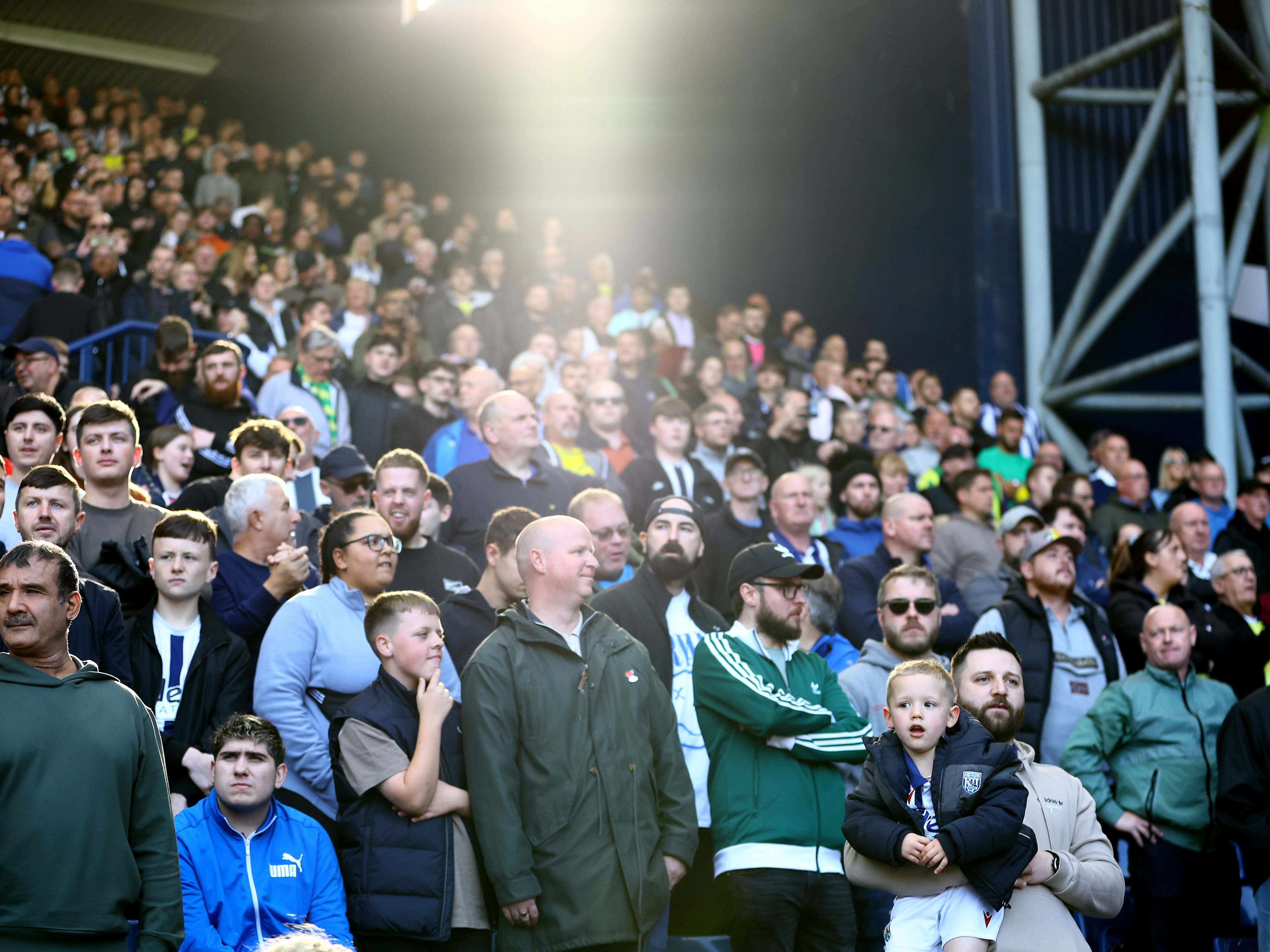 A general view of Albion fans in the Smethwick End 