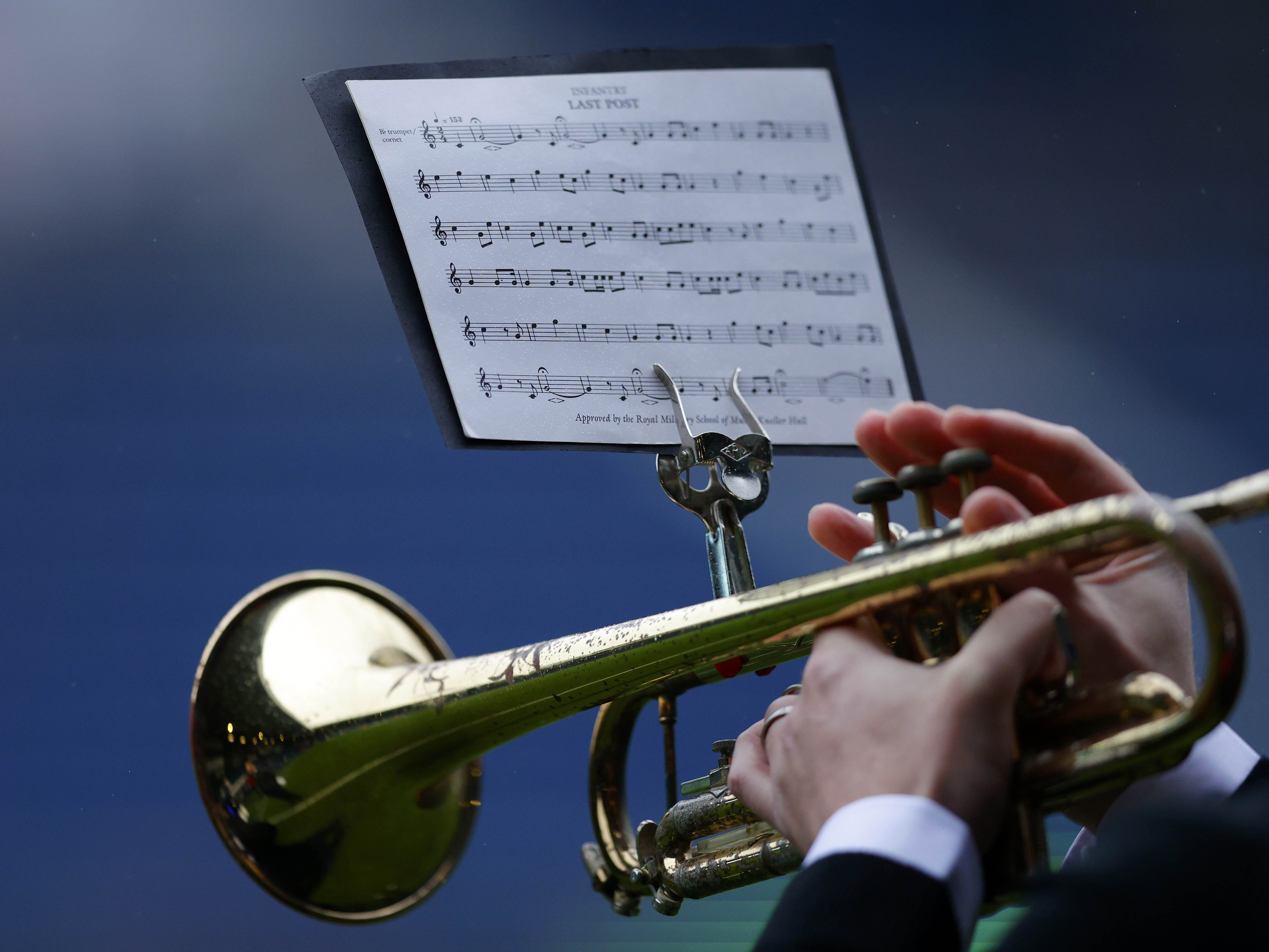 An image of the last post being played at The Hawthorns