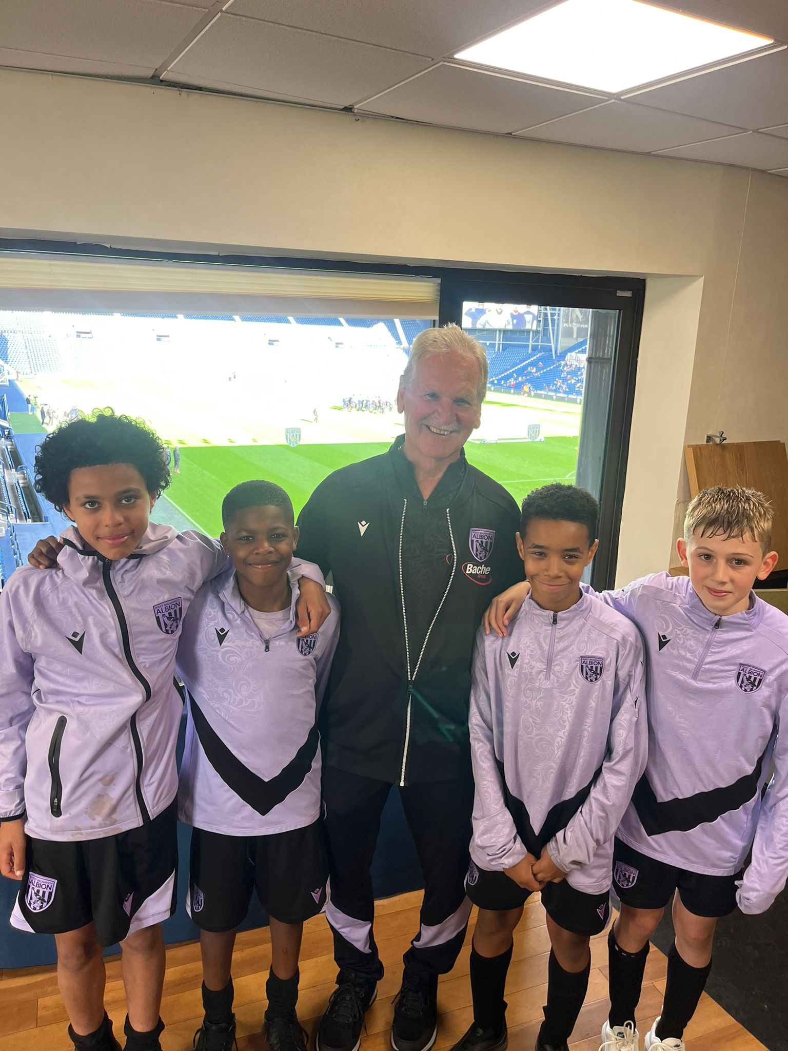 U12s Academy Players with Ally Robertson at The Hawthorns Hub