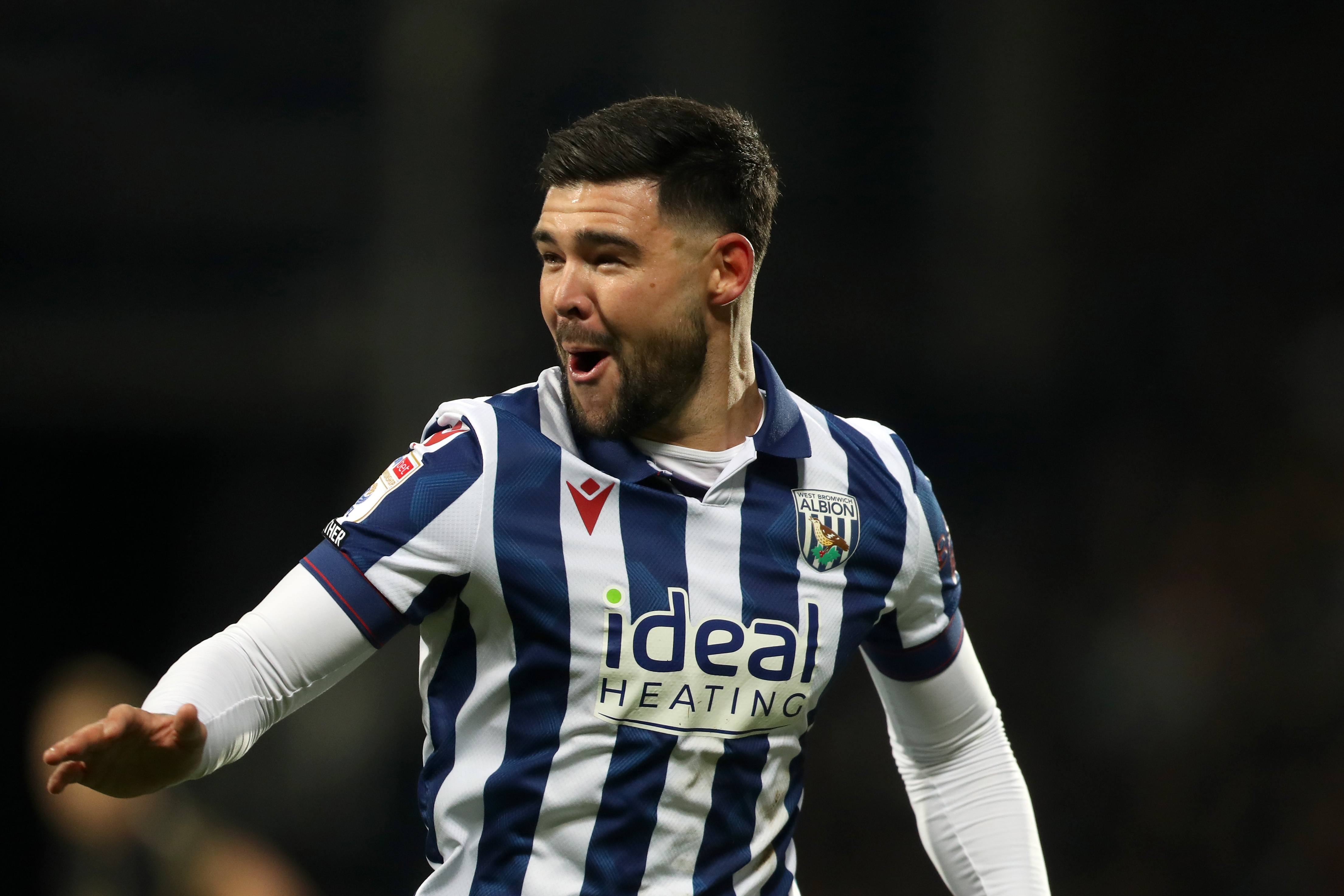 Alex Mowatt celebrates scoring against Coventry City 