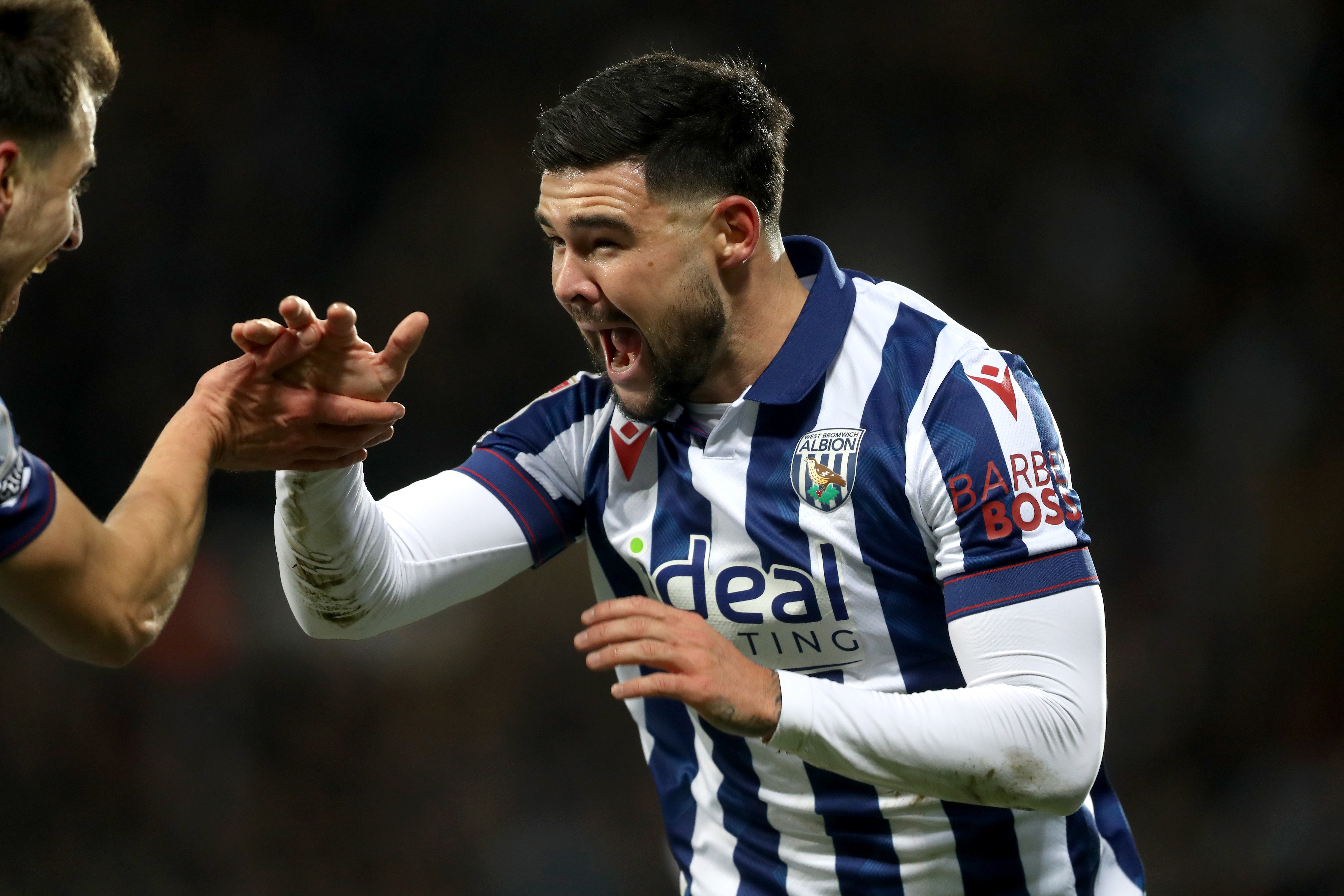 Alex Mowatt celebrates scoring against Coventry City 