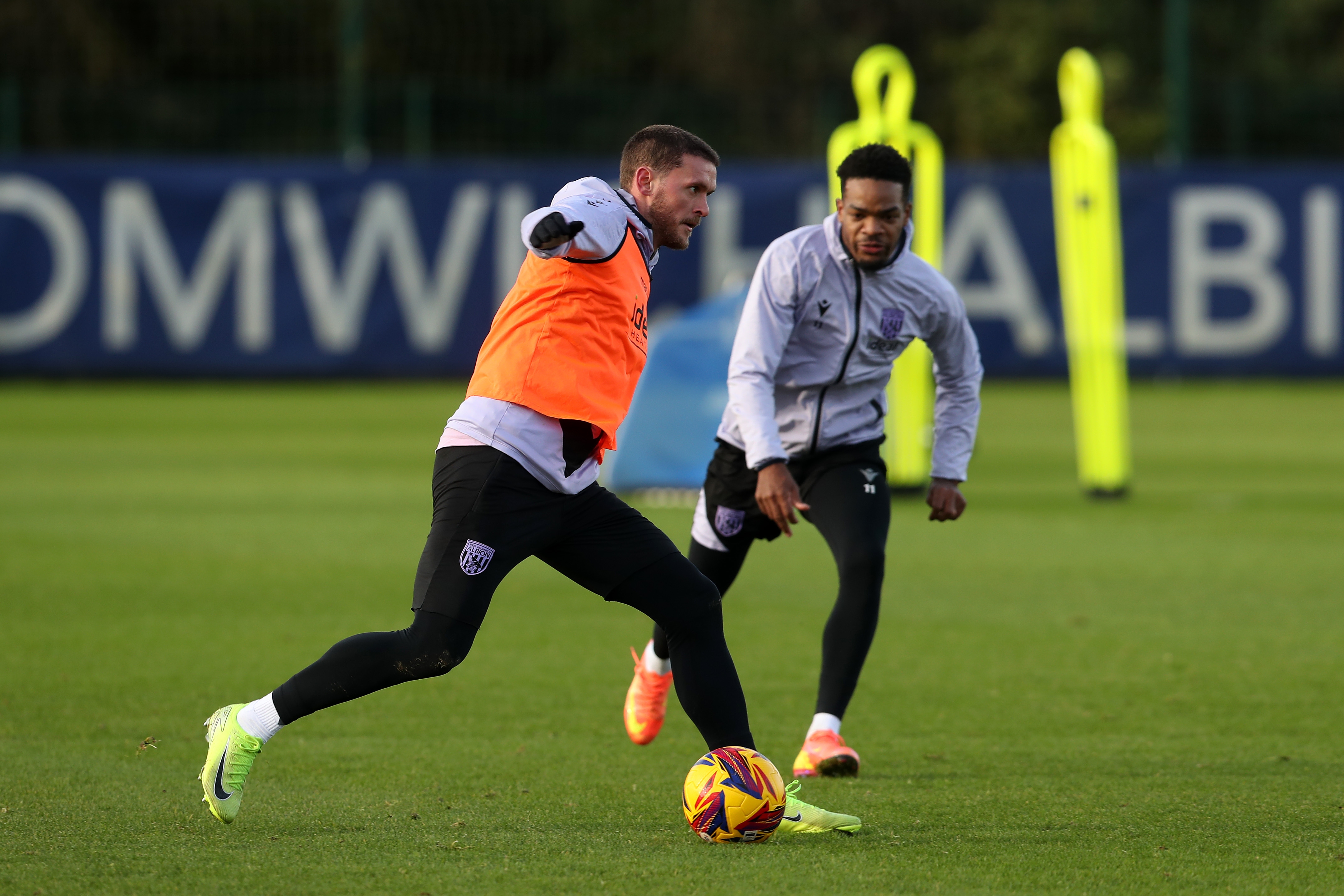 John Swift on the ball during training 