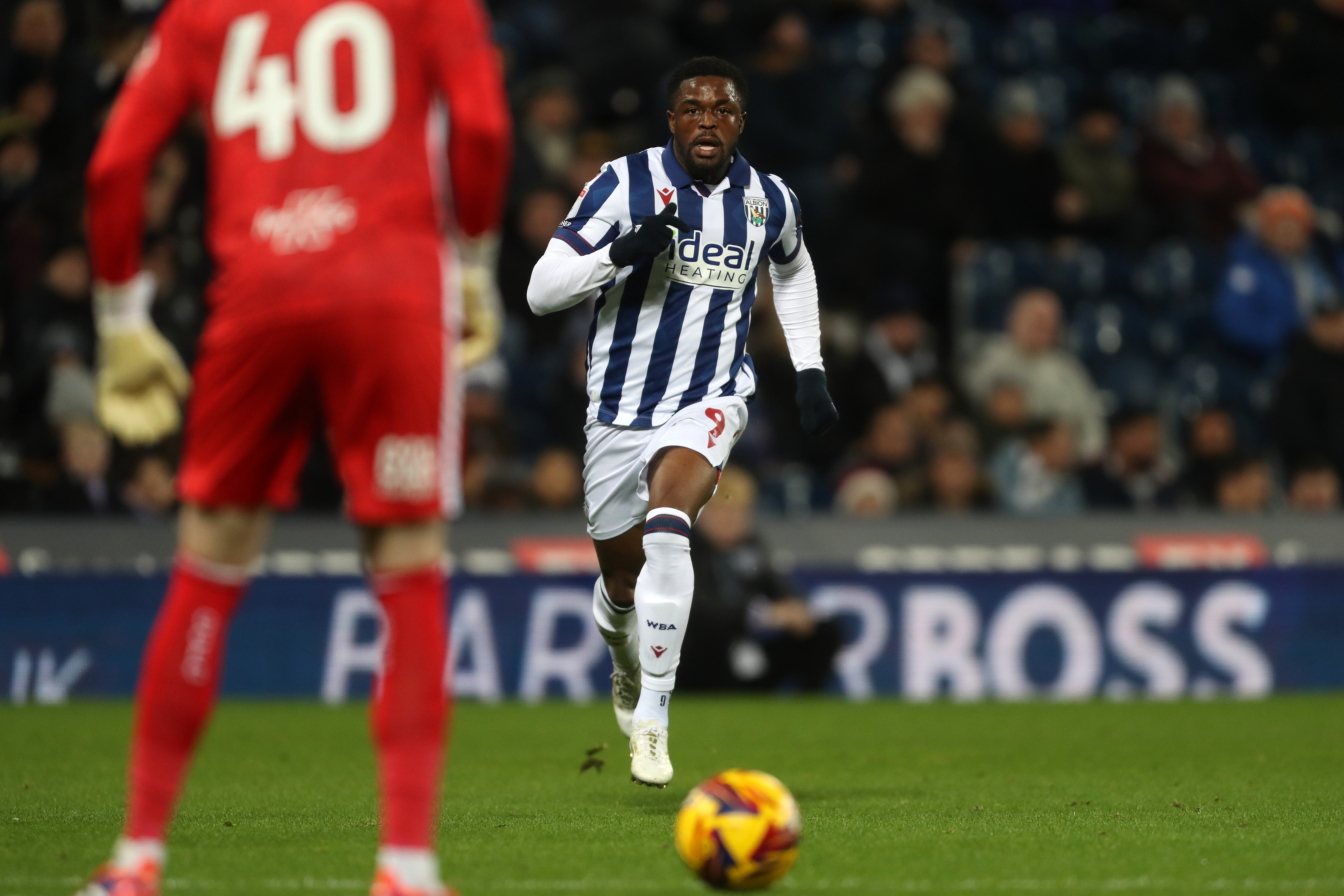 Josh Maja on the ball against Coventry City 