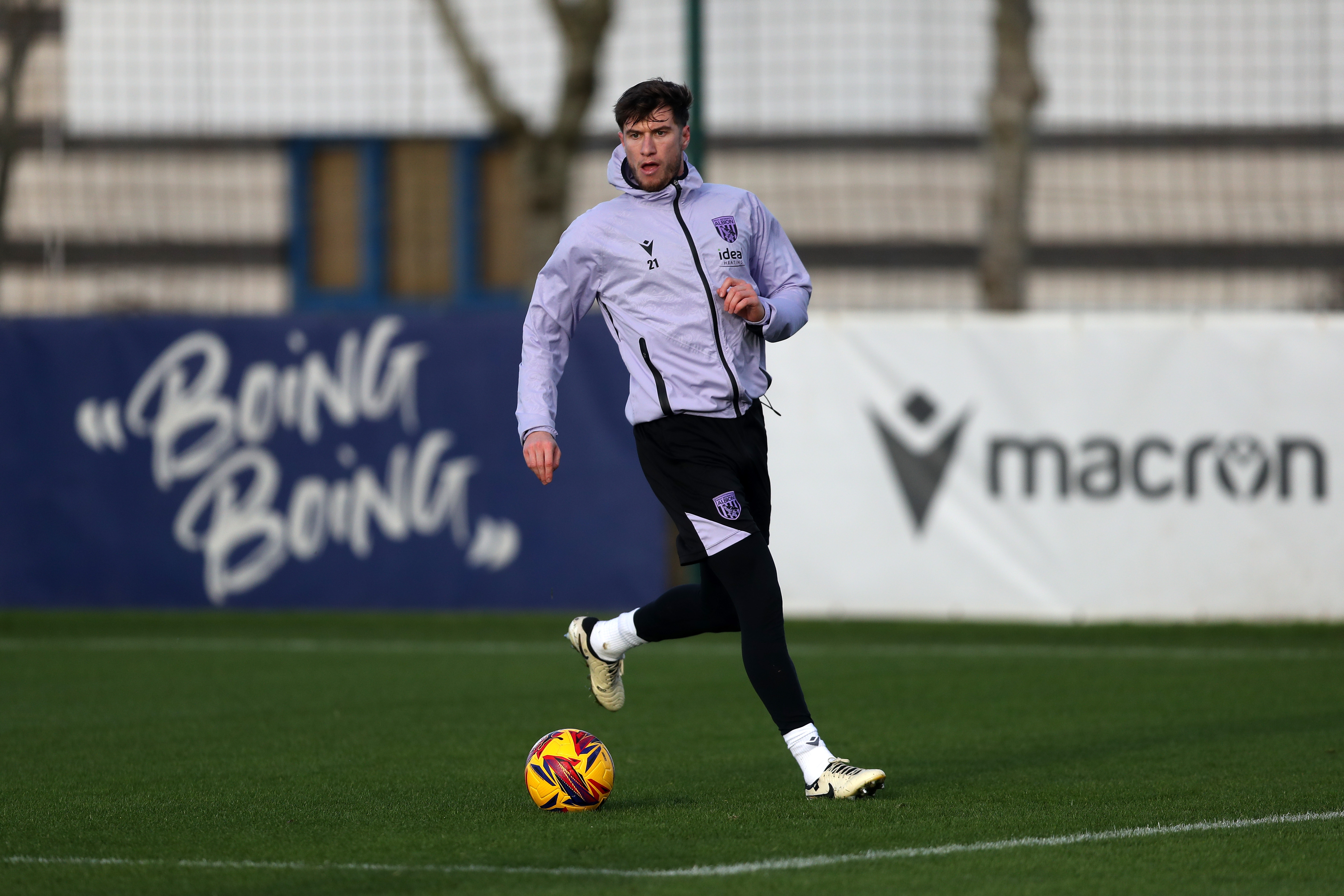 Paddy McNair on the ball during training