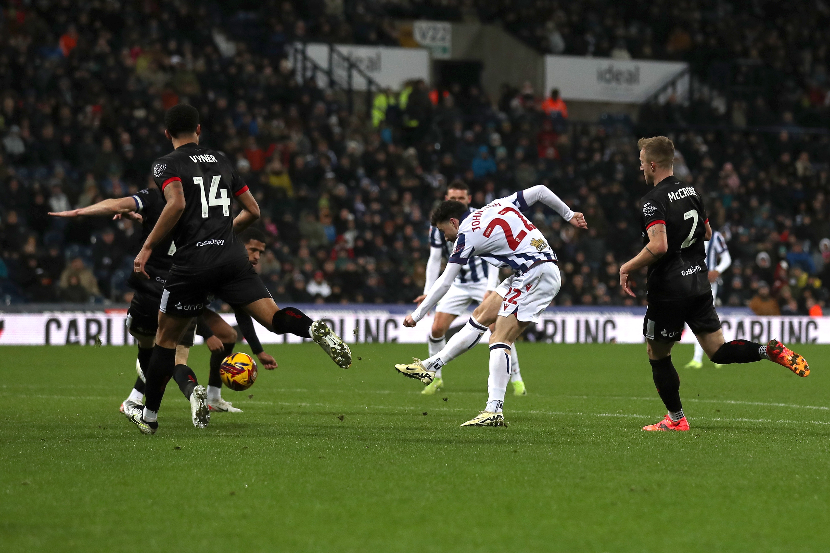 Mikey Johnston shoots against Bristol City 