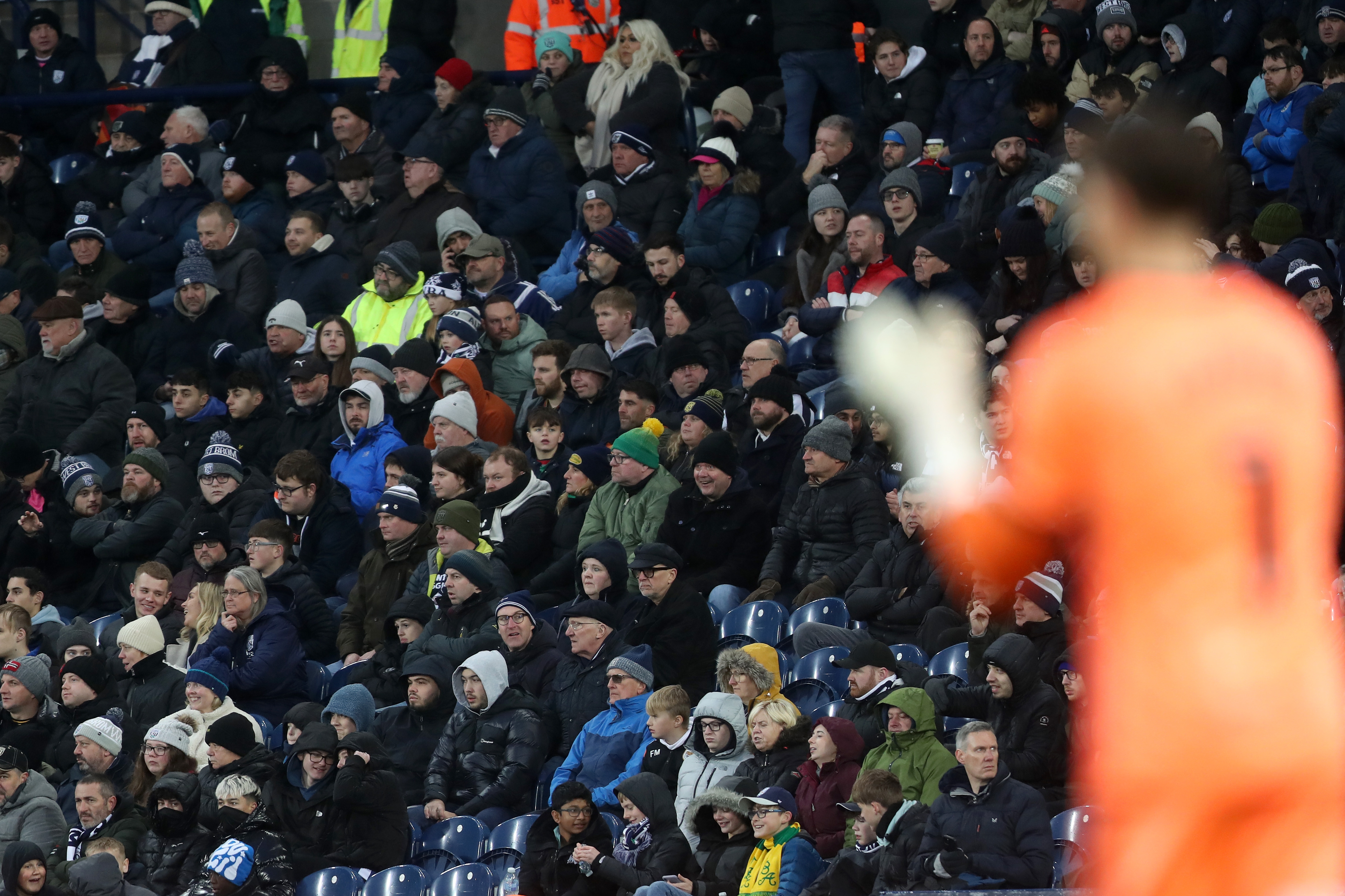 A general view of Albion fans watching the game against Sheffield United 