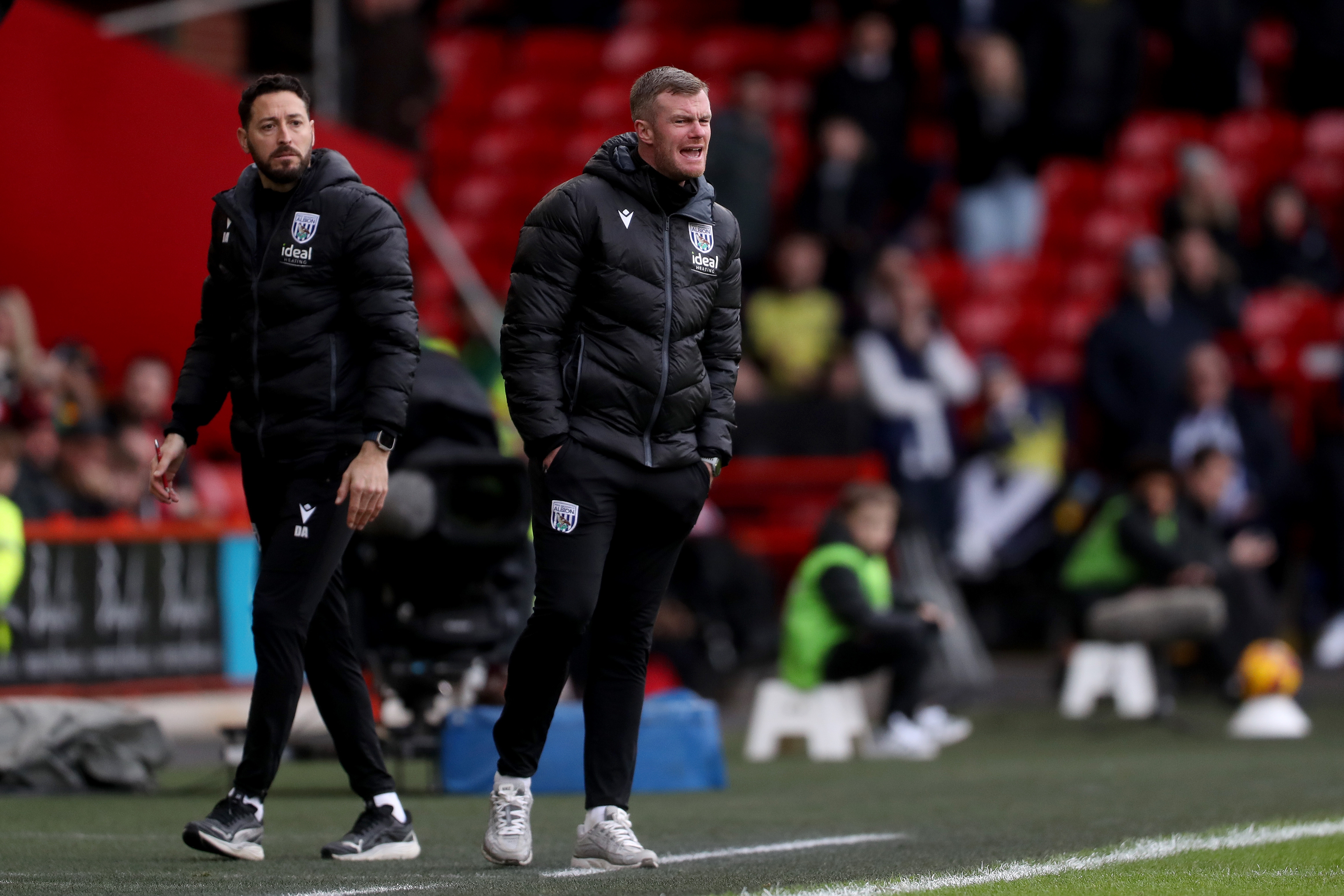 Chris Brunt on the sideline giving instructions at Bramall Lane 