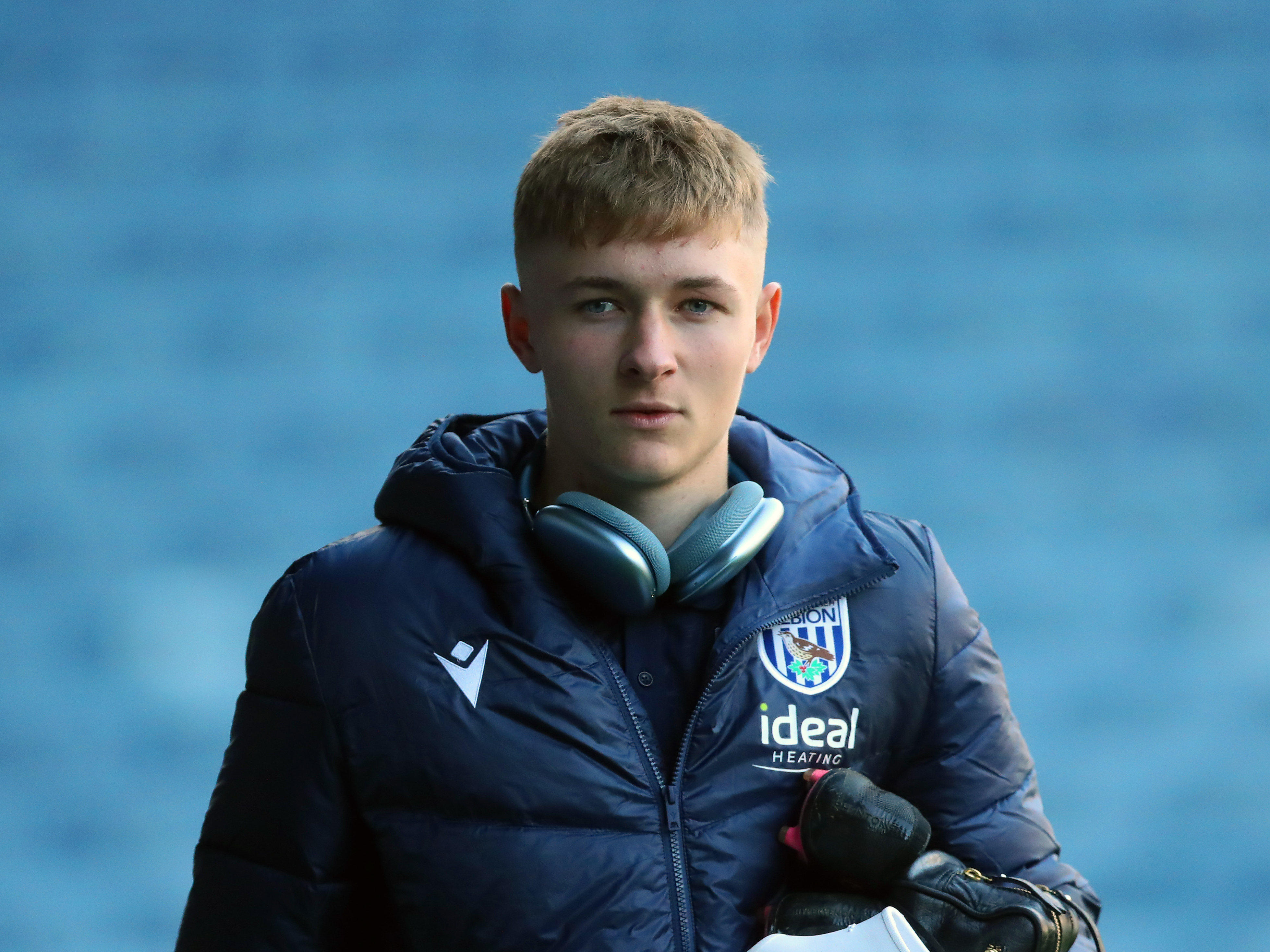 A photo of Albion academy product Ollie Bostock arriving at The Hawthorns