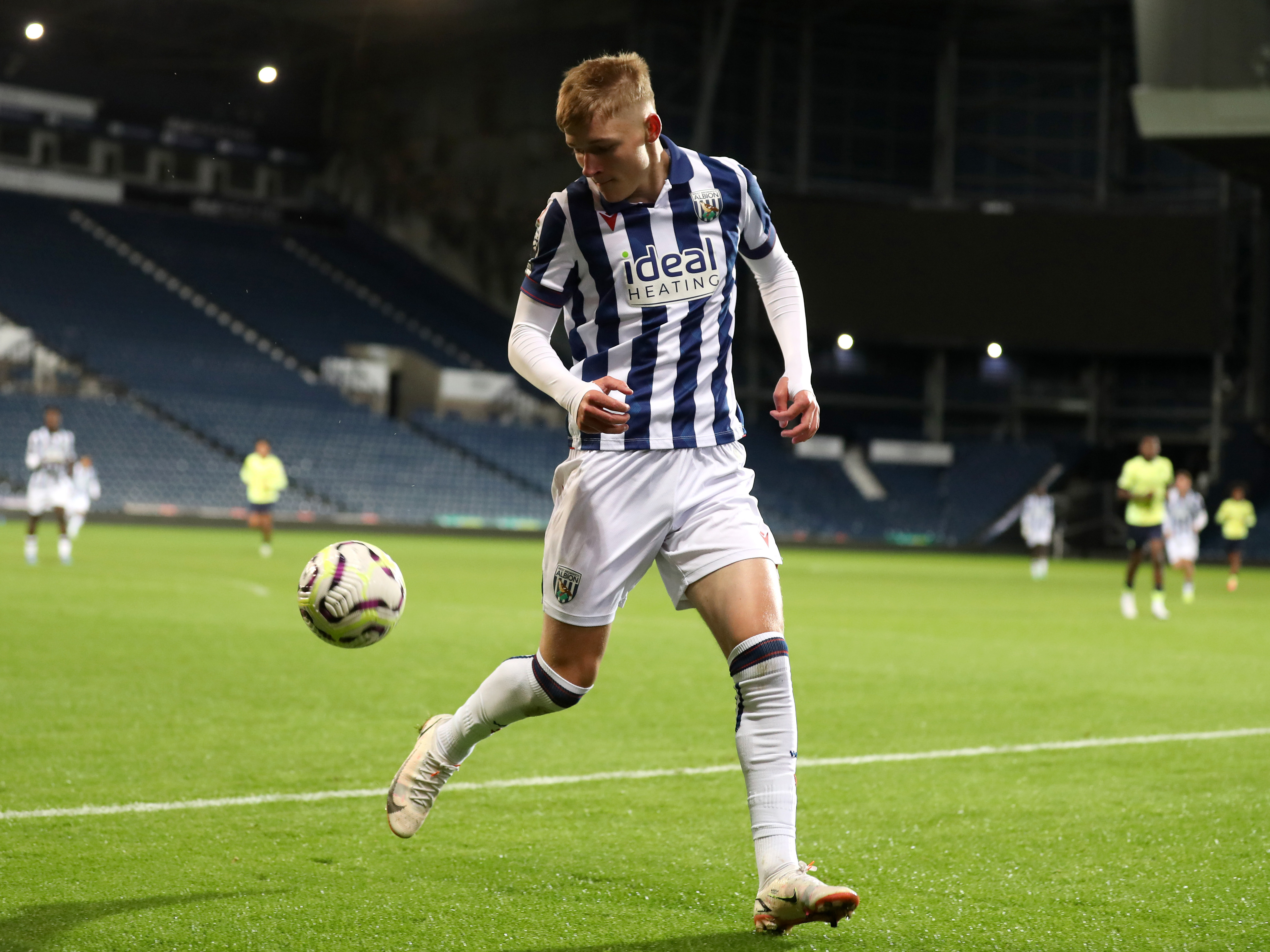 A photo of Albion academy product Ollie Bostock in action at The Hawthorns