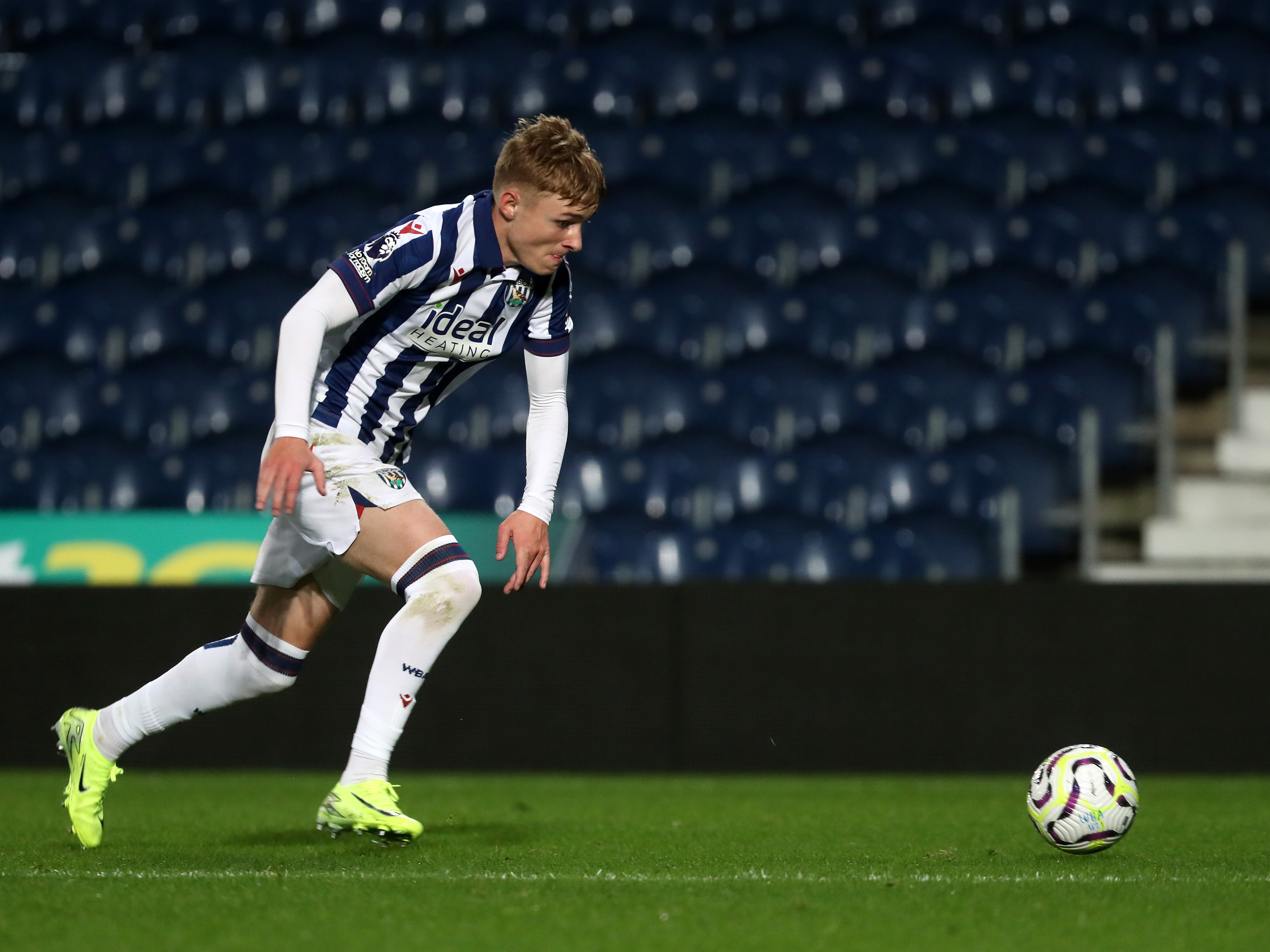 A photo of Albion academy product Ollie Bostock in action at The Hawthorns