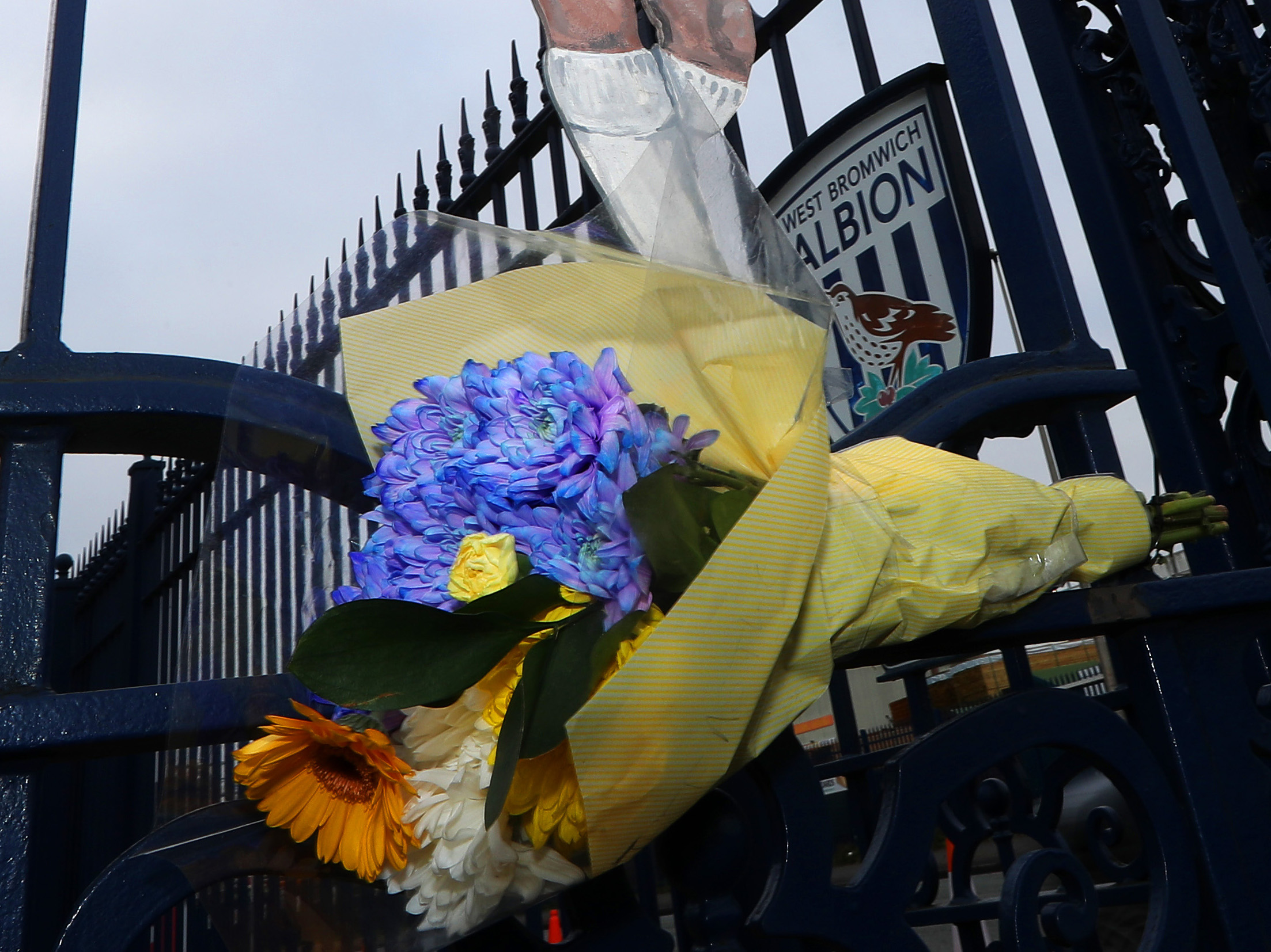 Flowers on the Astle Gates at The Hawthorns 