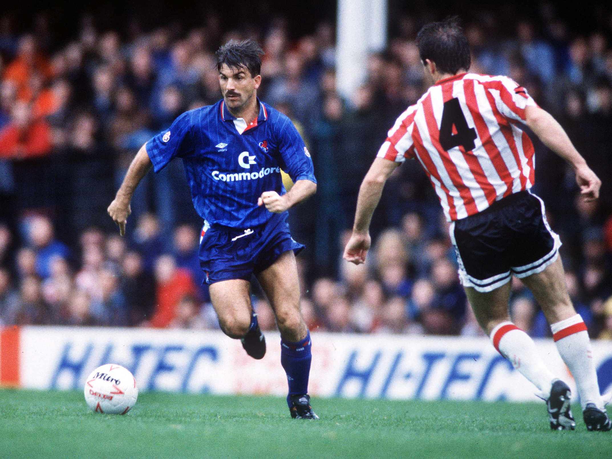 A photo of former Chelsea player Kevin Wilson in action back in 1990