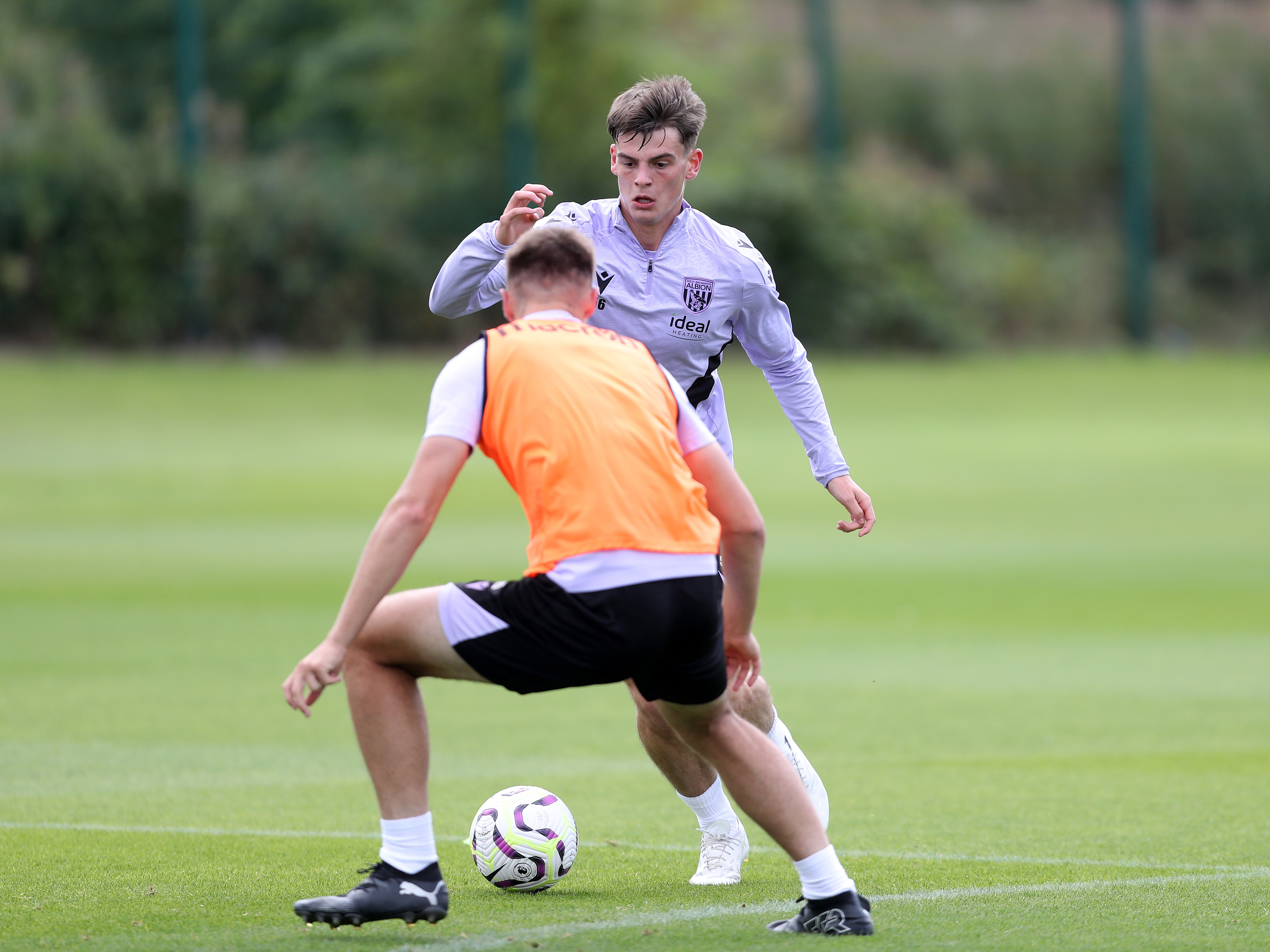 A photo of Albion U21 player Archie Kirton in the 2024/25 purple training gear