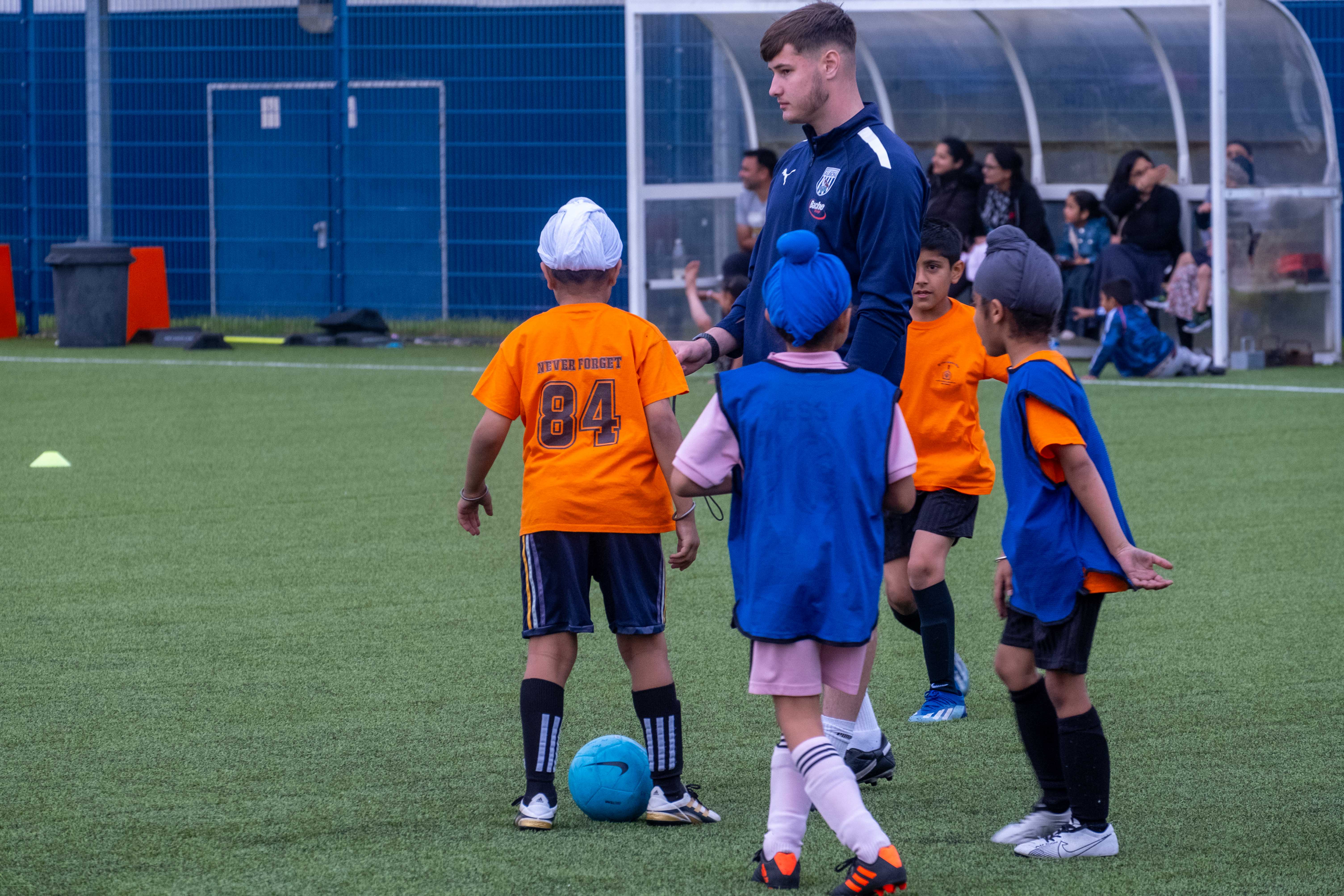 Brandon Large in action at our Premier League Kicks South Asian Festival.