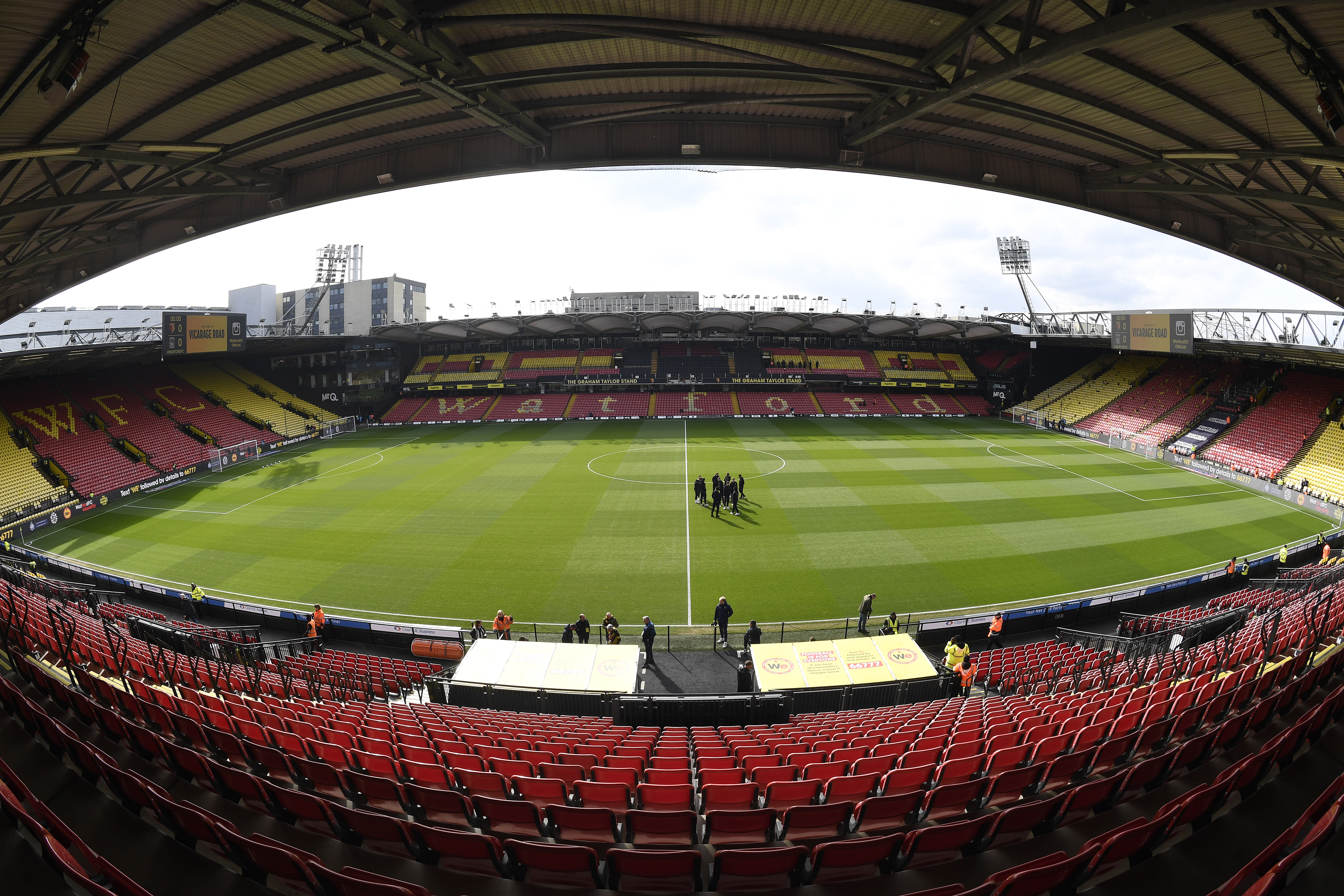 A general view of Watford's Vicarage Road in the sun 