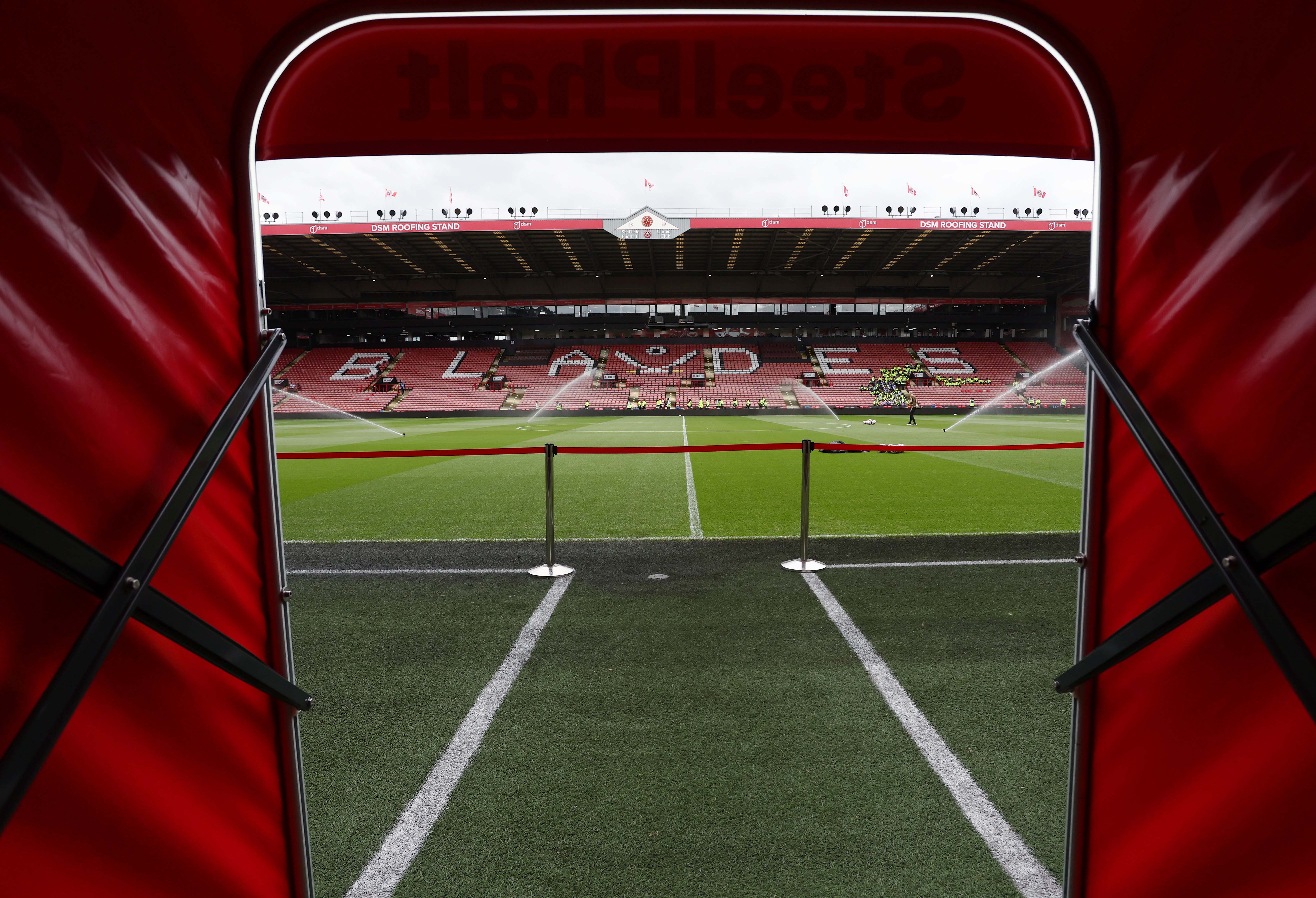 A general view of Bramall Lane from the tunnel 