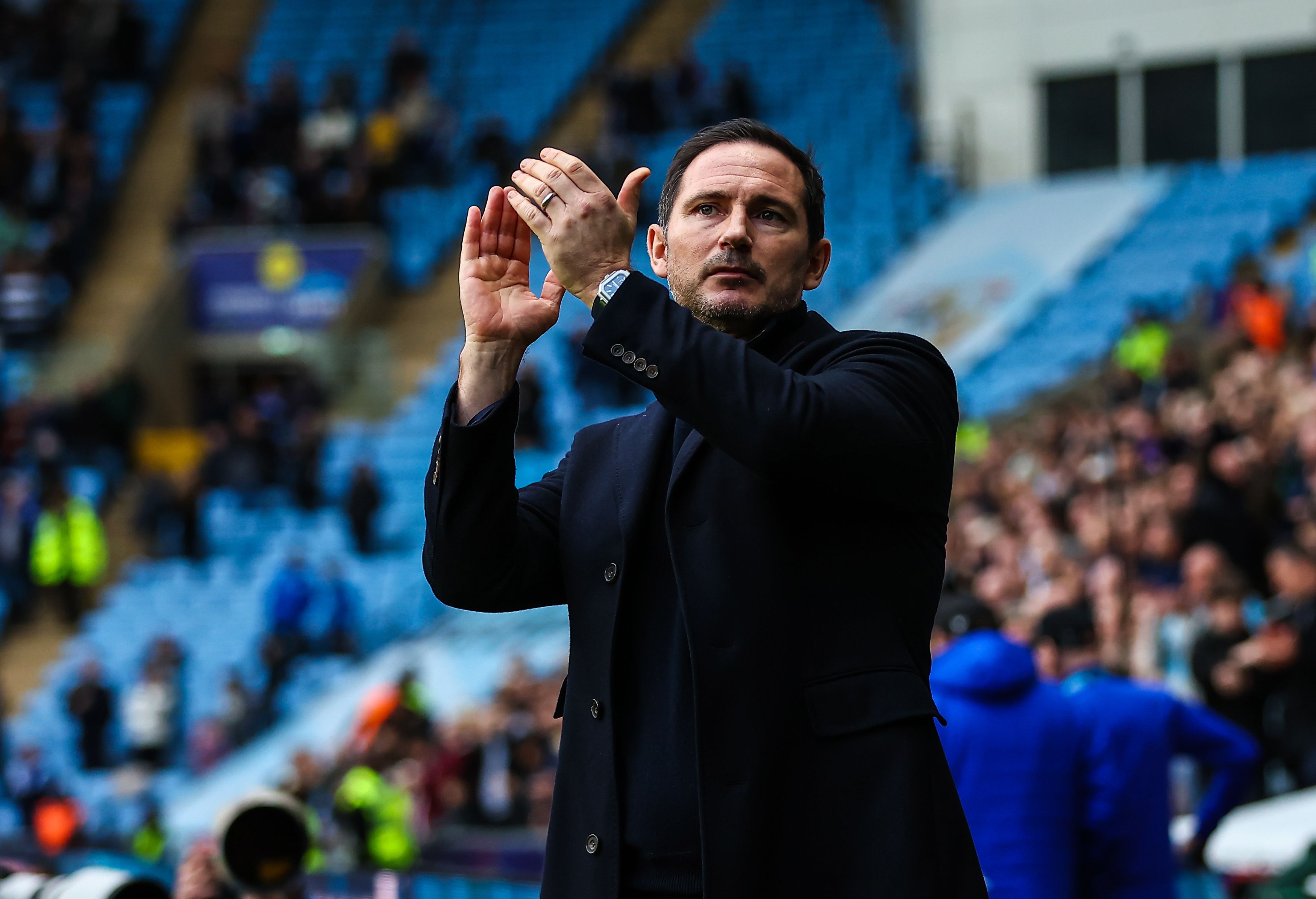 Frank Lampard applauding Coventry City supporters at the CBS Arena 