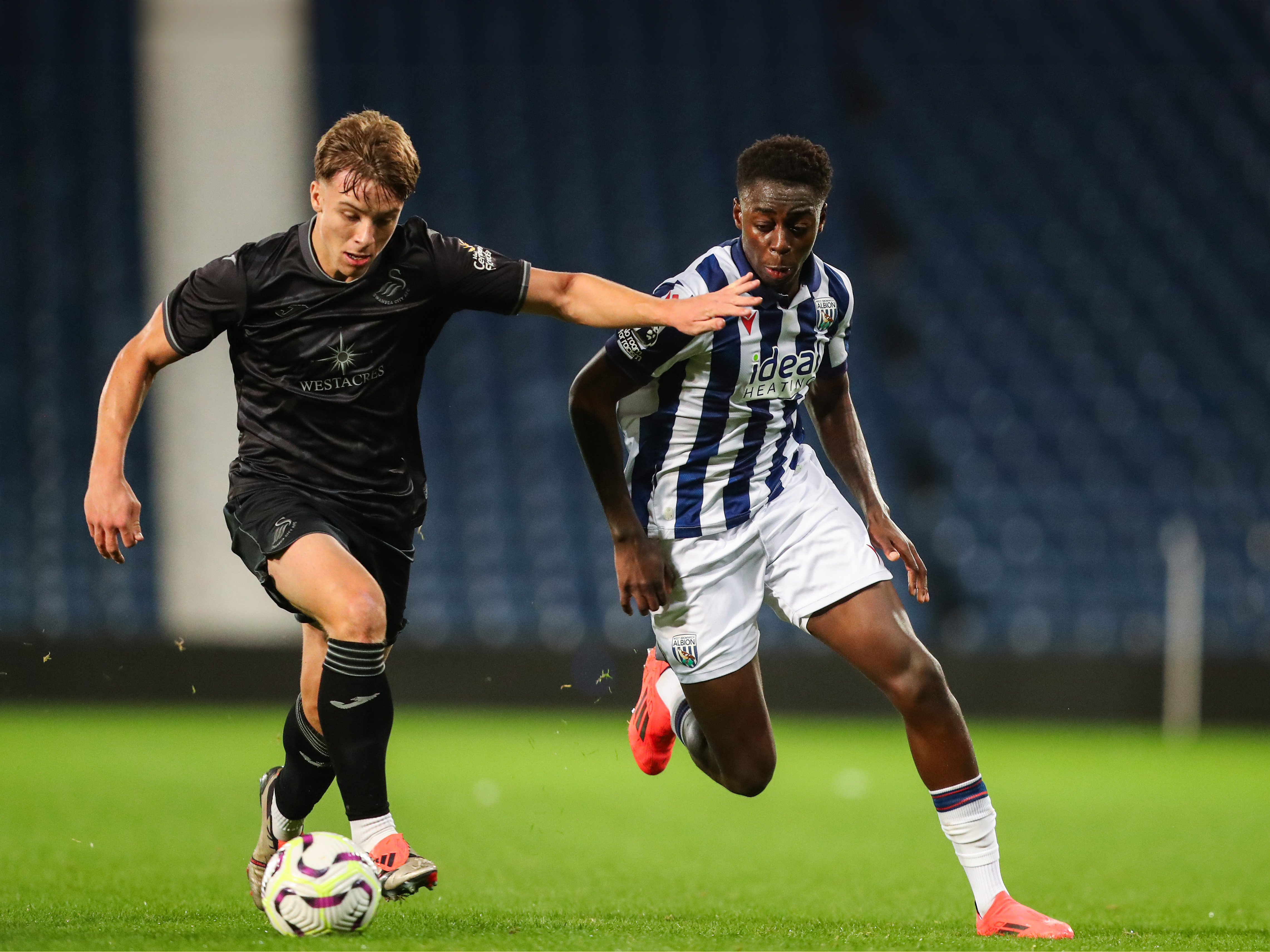 A photo of Albion u21 striker Eseosa Sule in the 2024/25 home kit