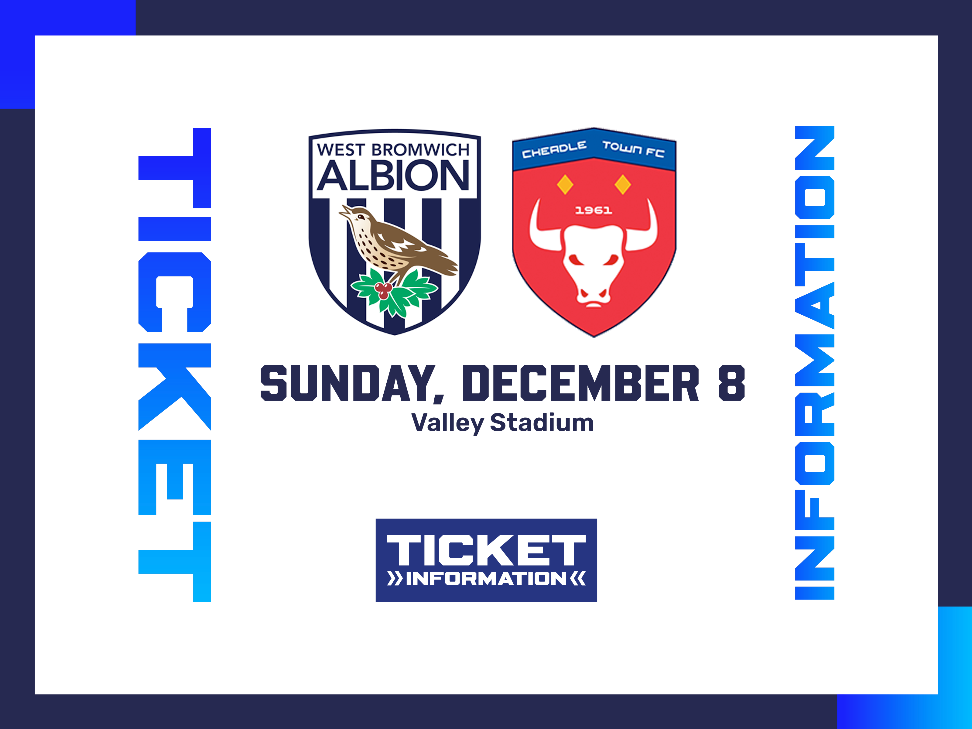 Ticket graphic for Albion Women v Cheadle Town Stingers.