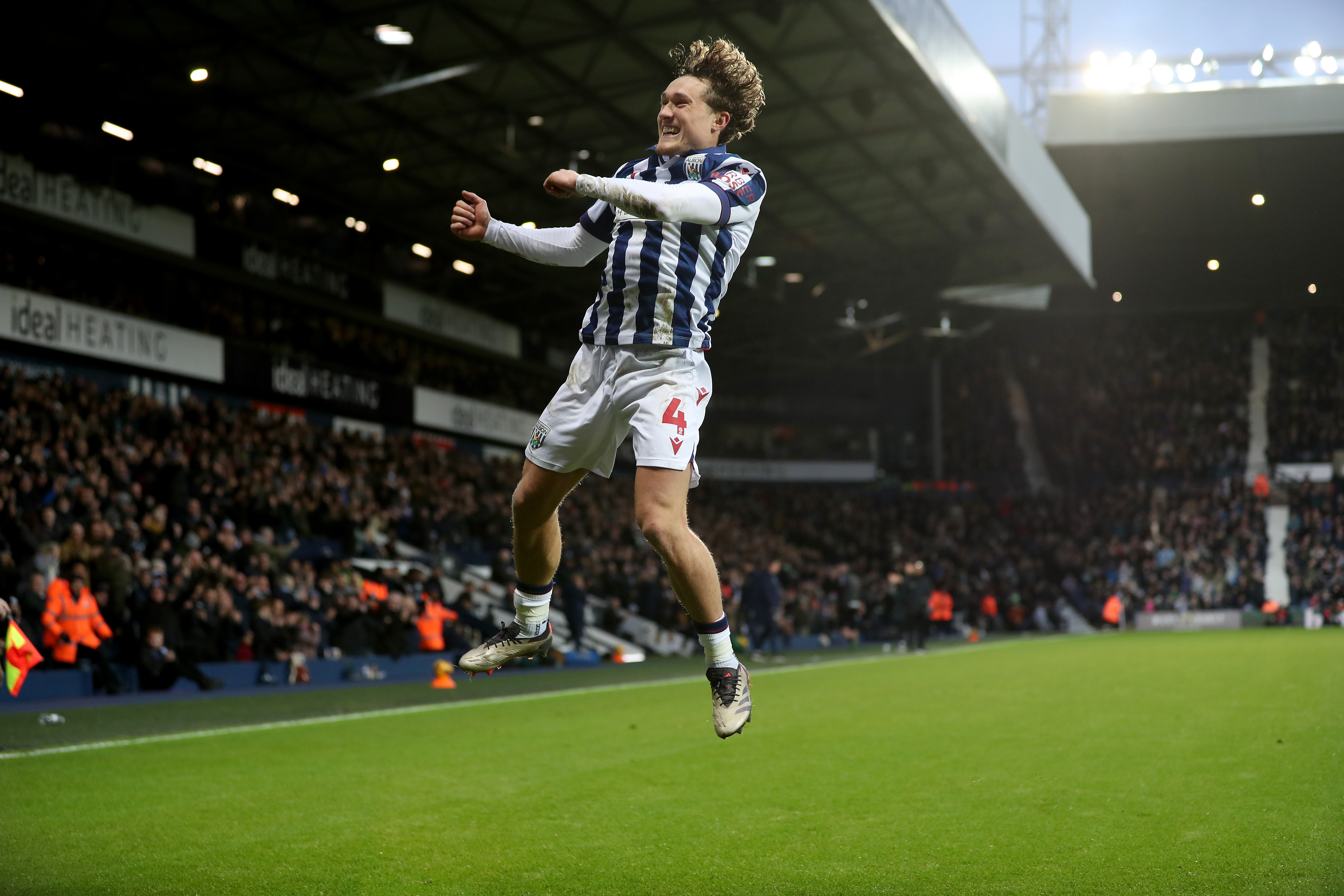 Callum Styles celebrates scoring against Preston