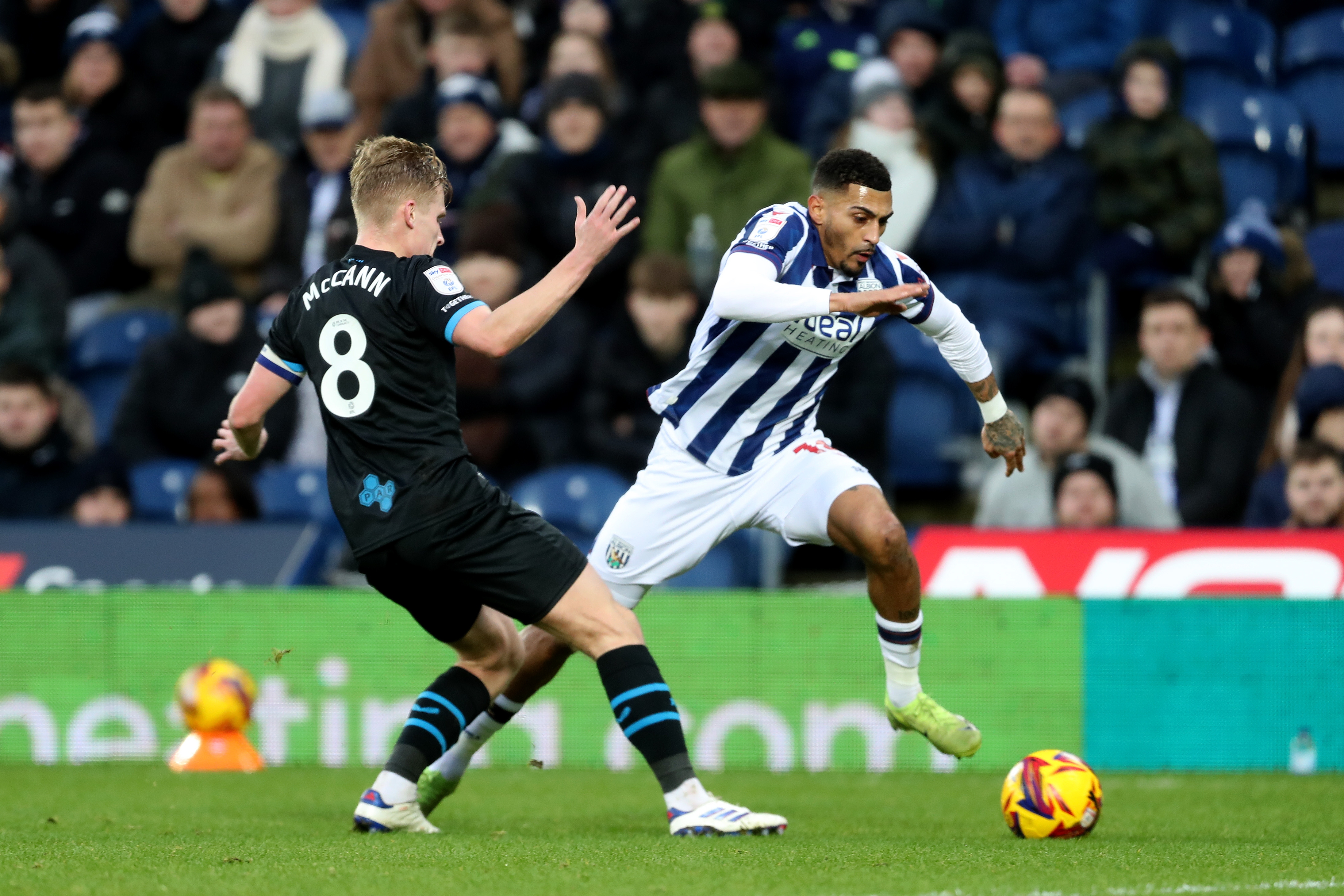 Karlan Grant in action against Preston