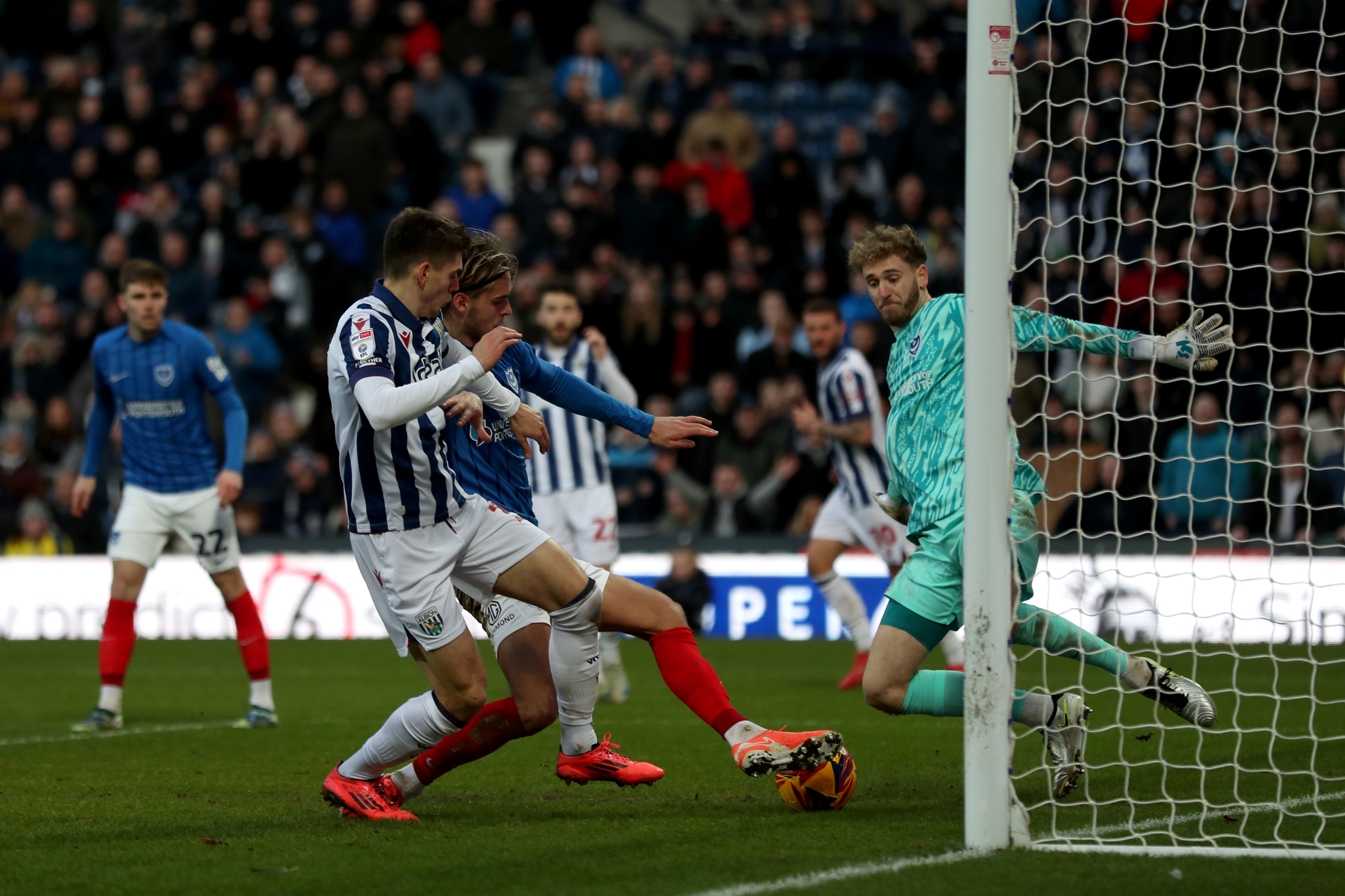 Tom Fellows in action against Portsmouth