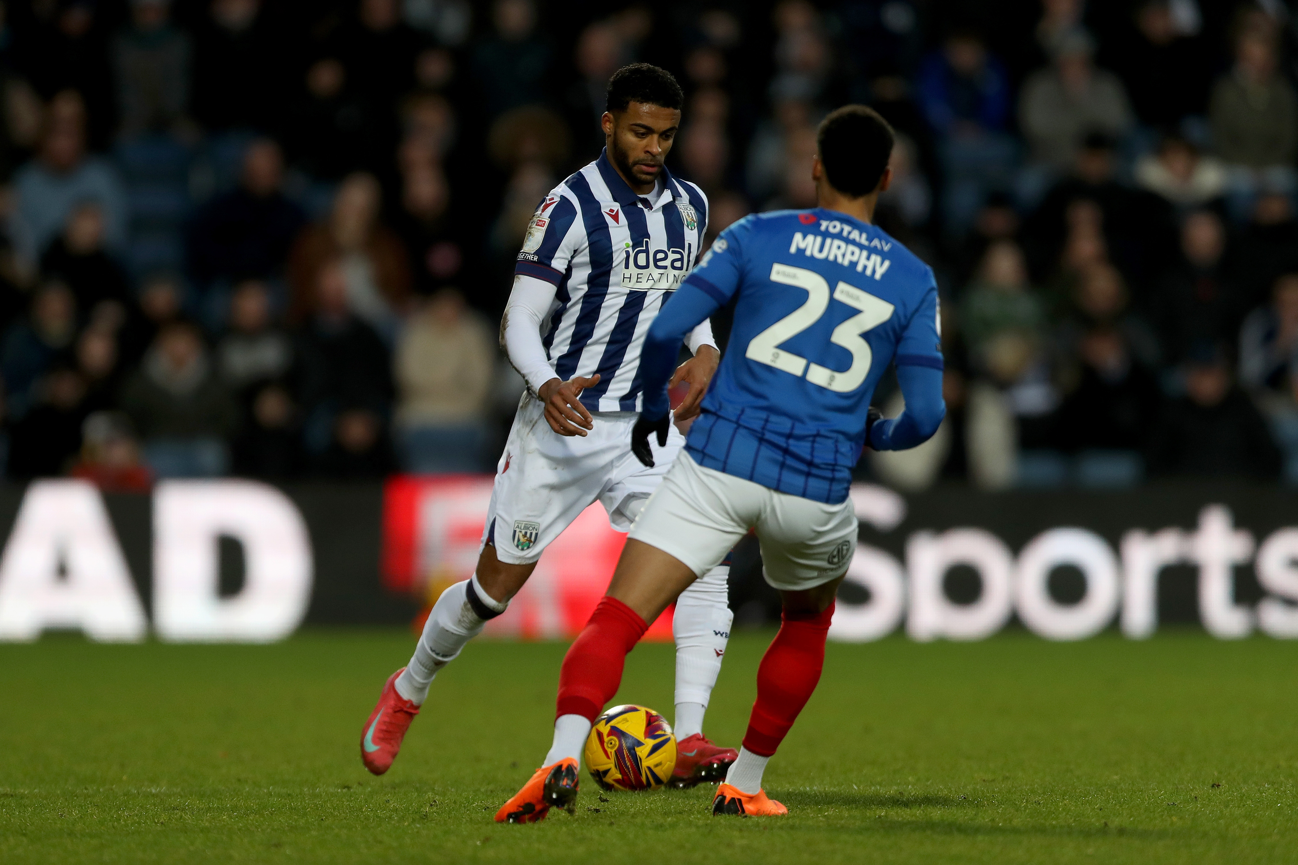 Darnell Furlong in action against Portsmouth