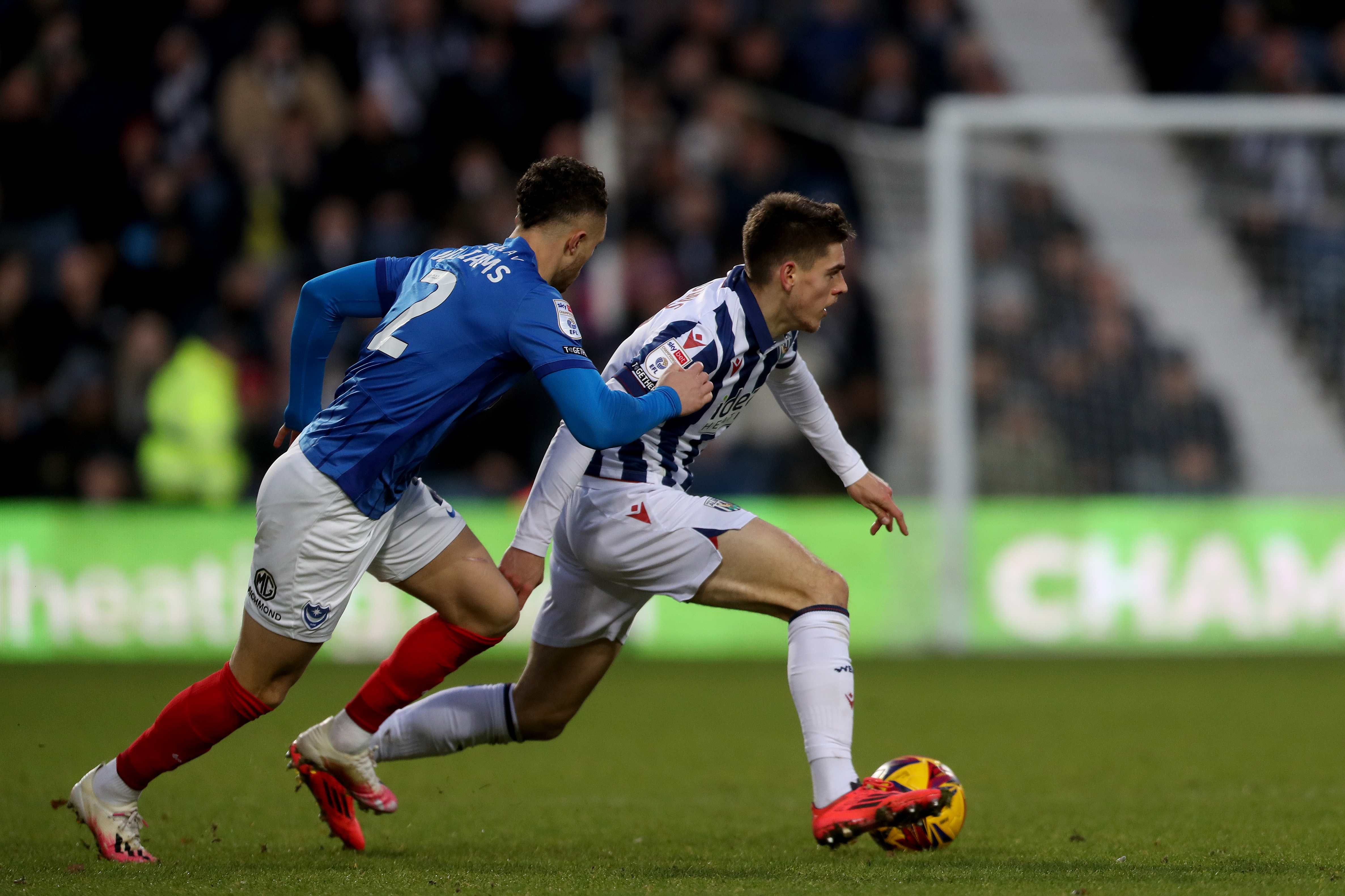 Tom Fellows in action against Portsmouth