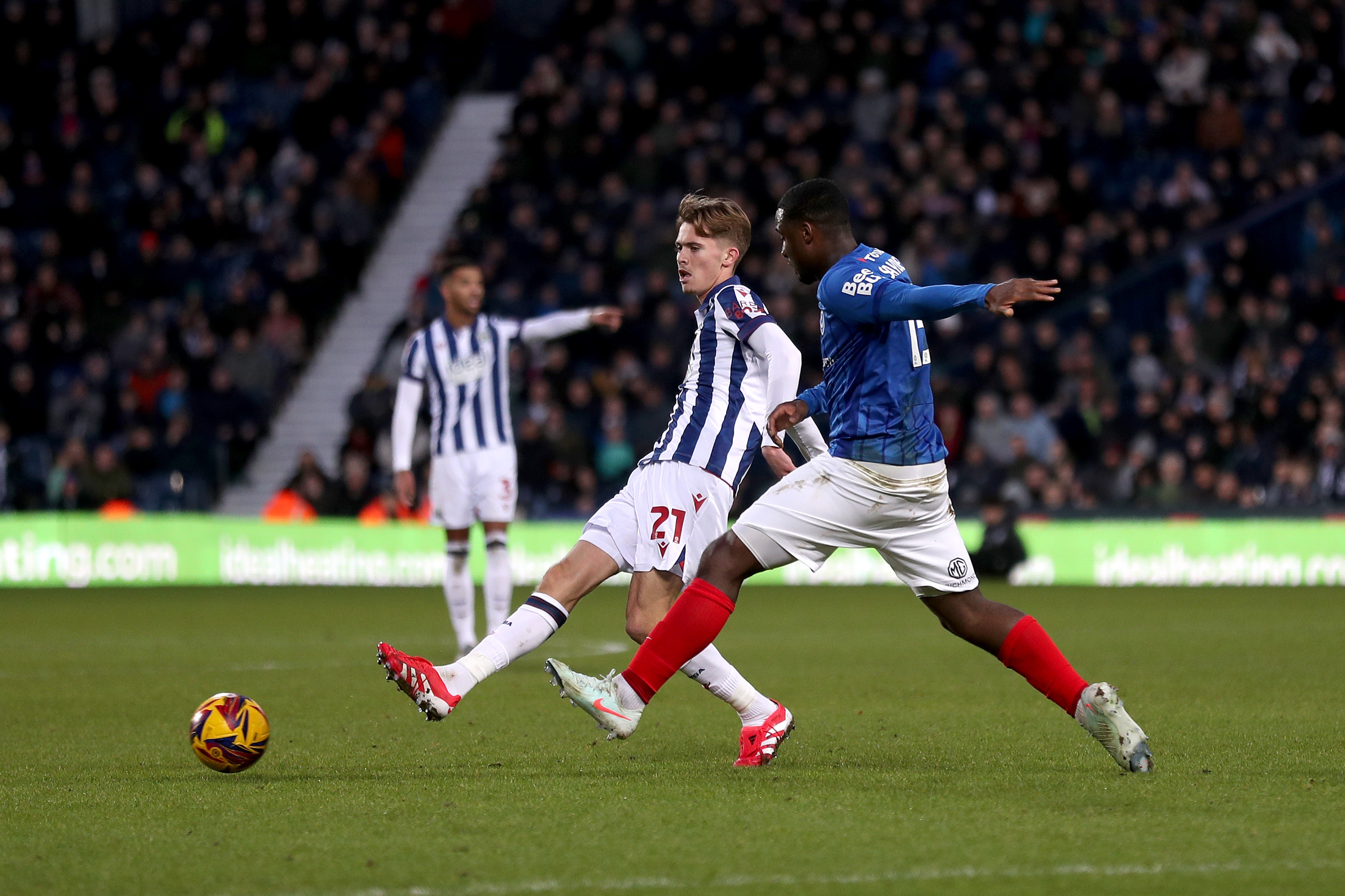 Isaac Price in action against Portsmouth