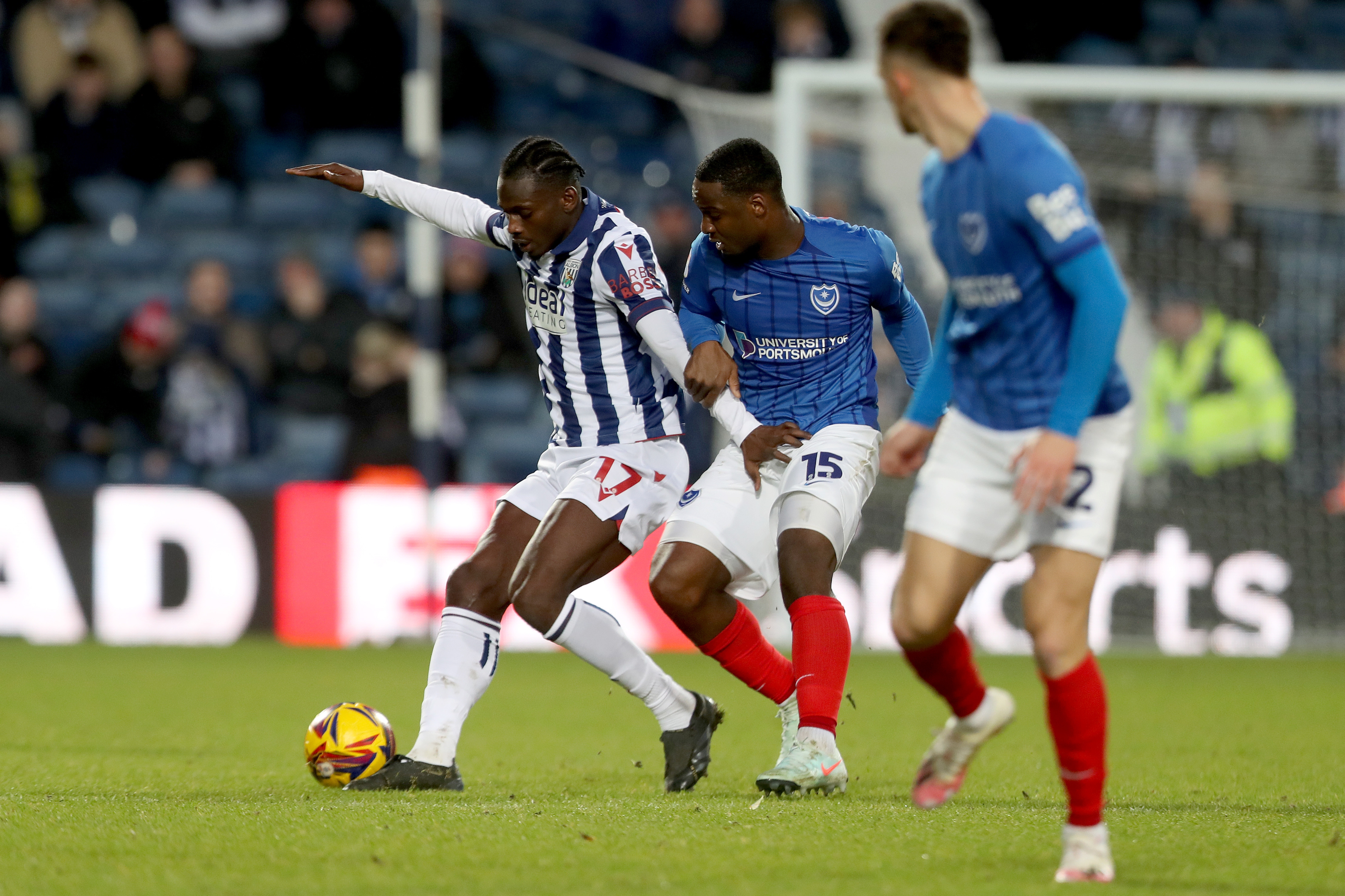 Ousmane Diakité in action against Portsmouth