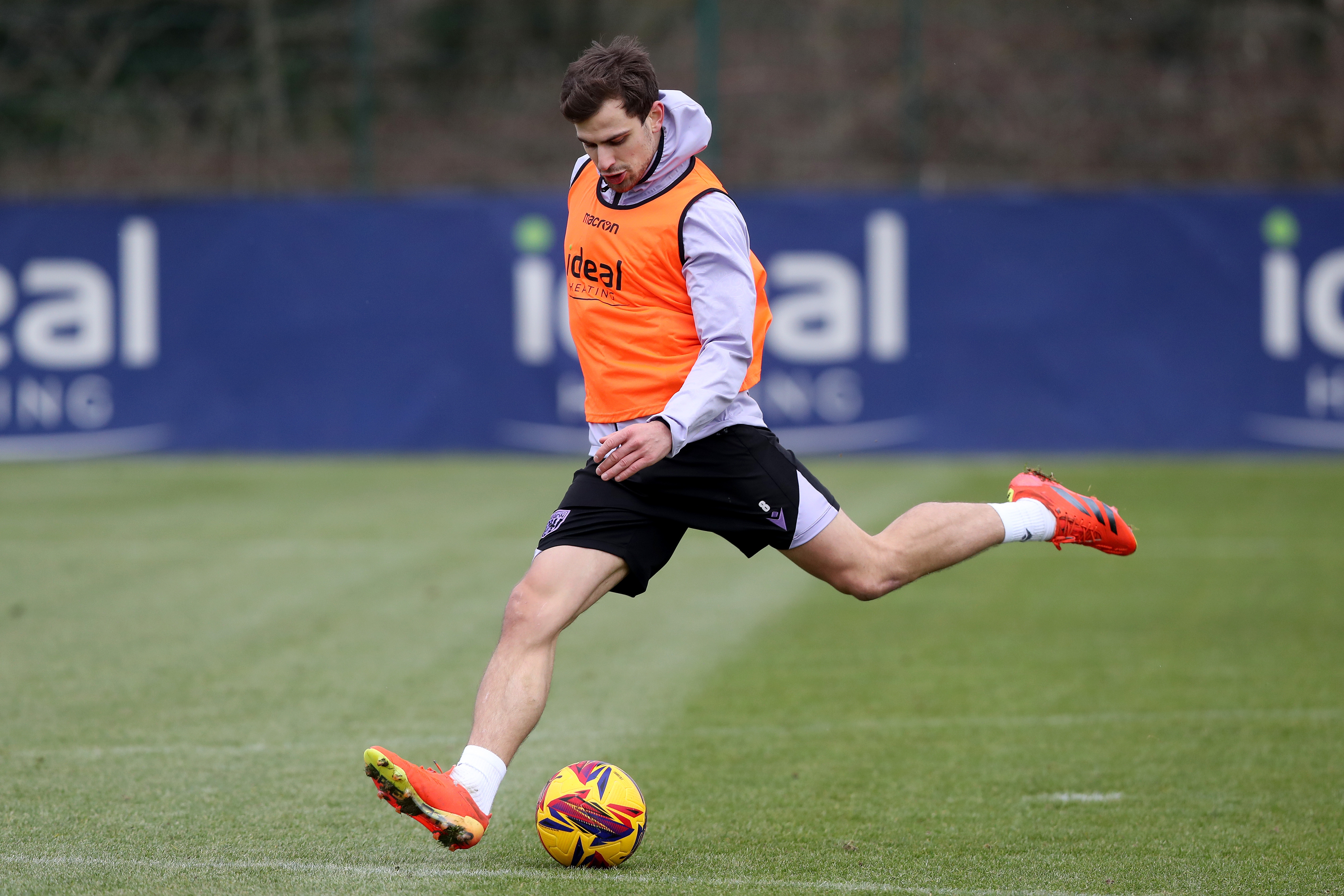 Jayson Molumby on the ball during a training session