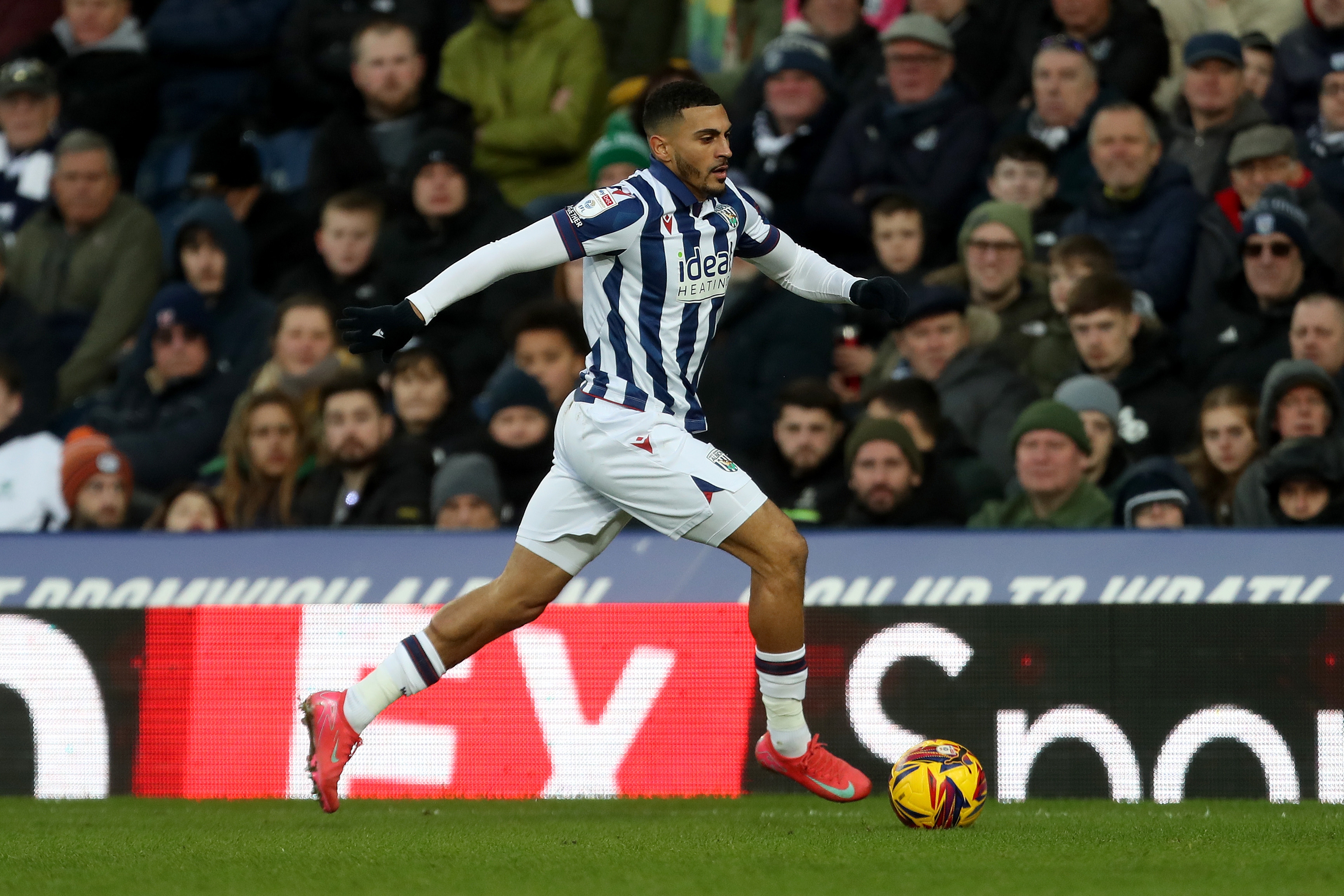 Karlan Grant in action against Portsmouth